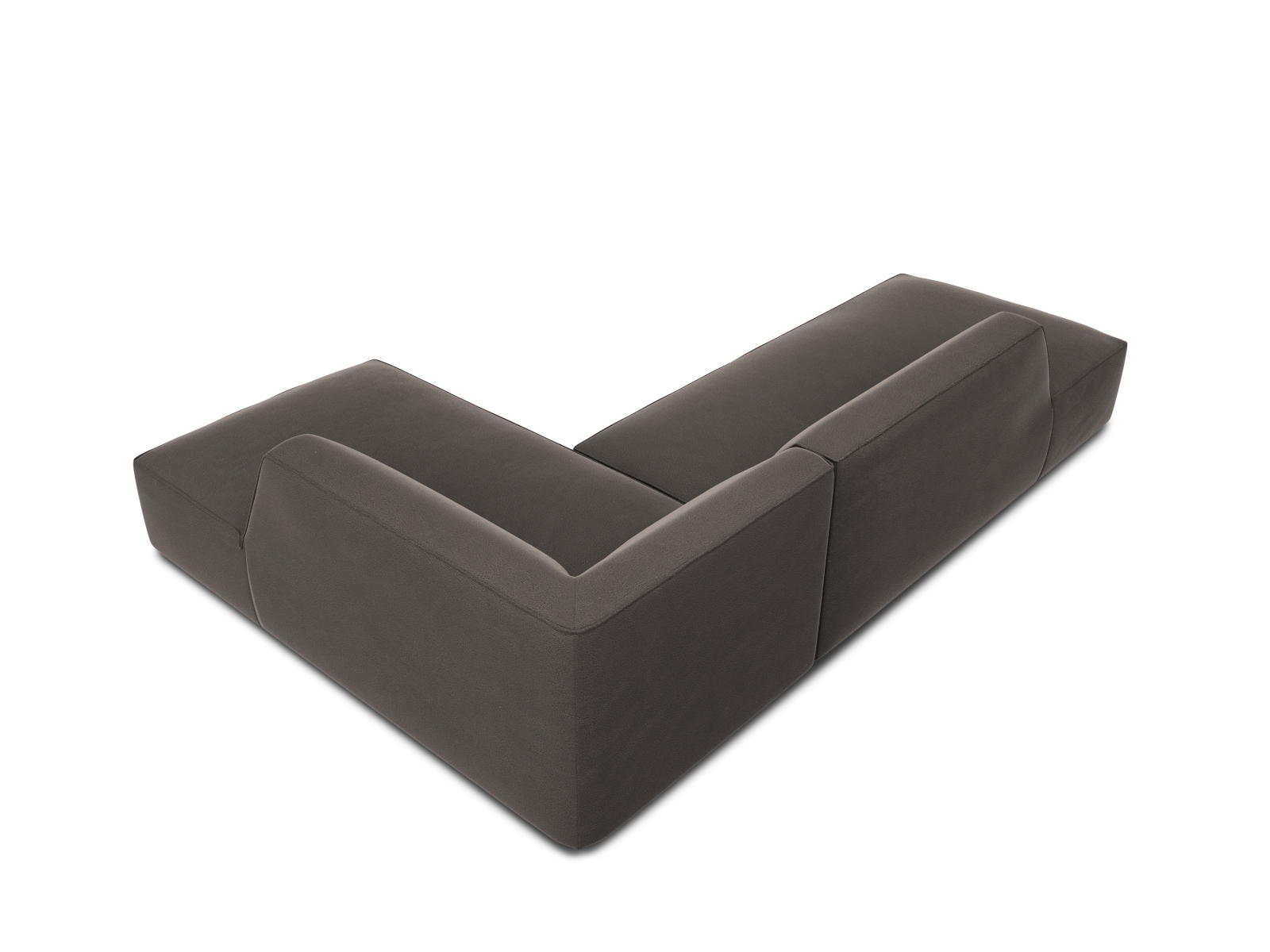 Velvet Modular Right Corner Sofa, "Ruby", 4 Seats, 273x180x69