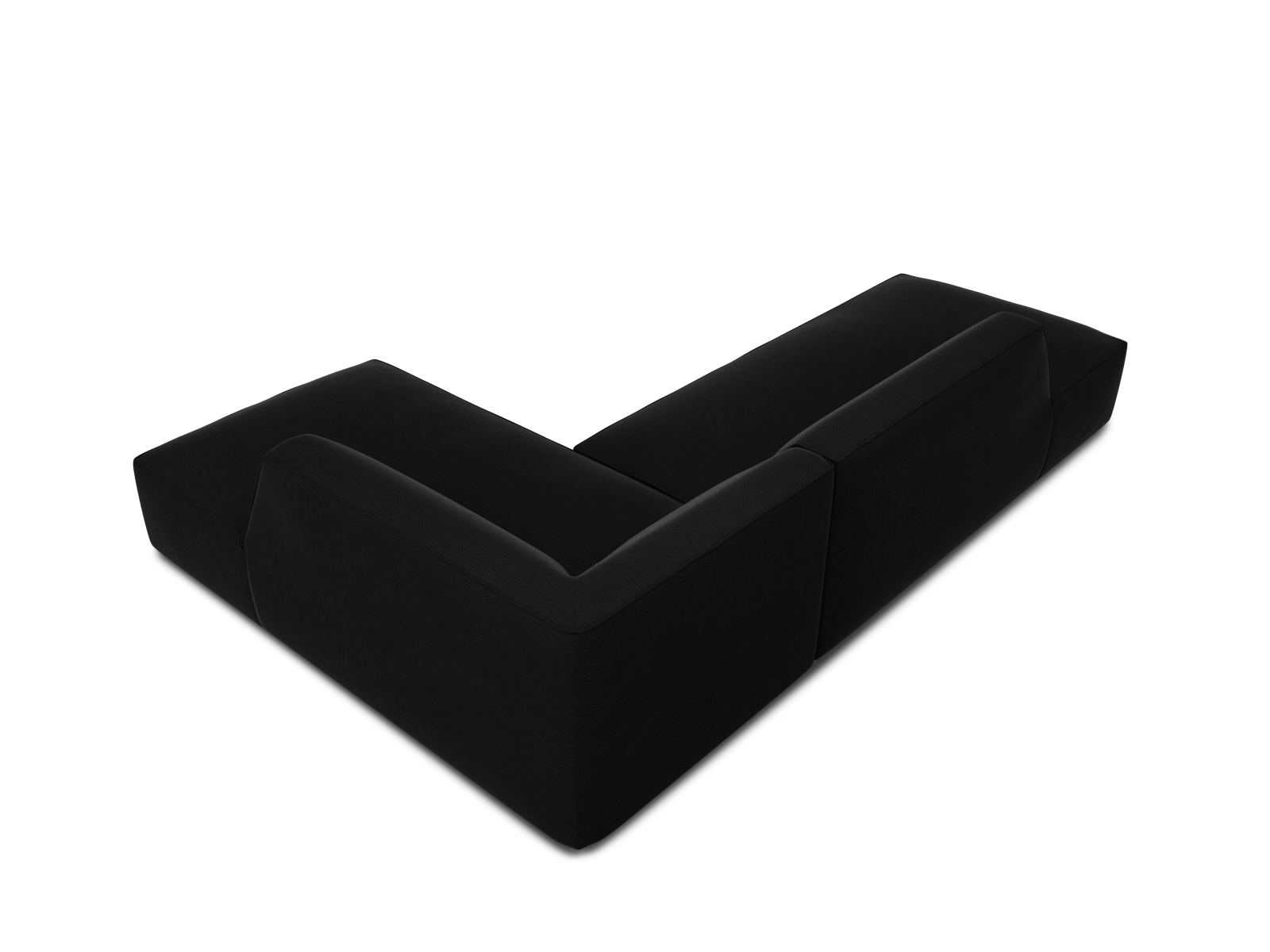 Velvet Modular Right Corner Sofa, "Ruby", 4 Seats, 273x180x69