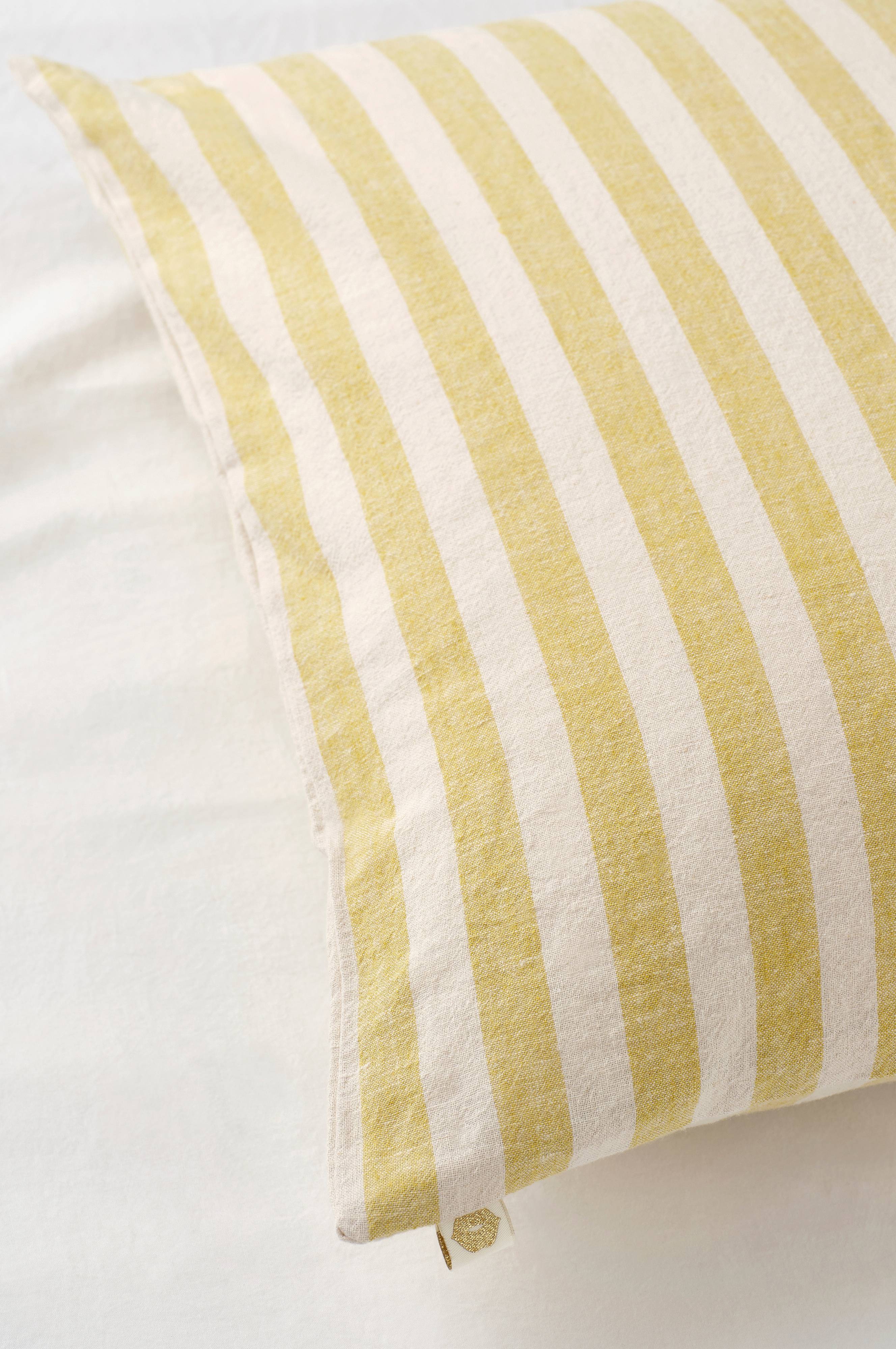 Putetrekk Elly Classic Stripe i resirkulert halvlinne