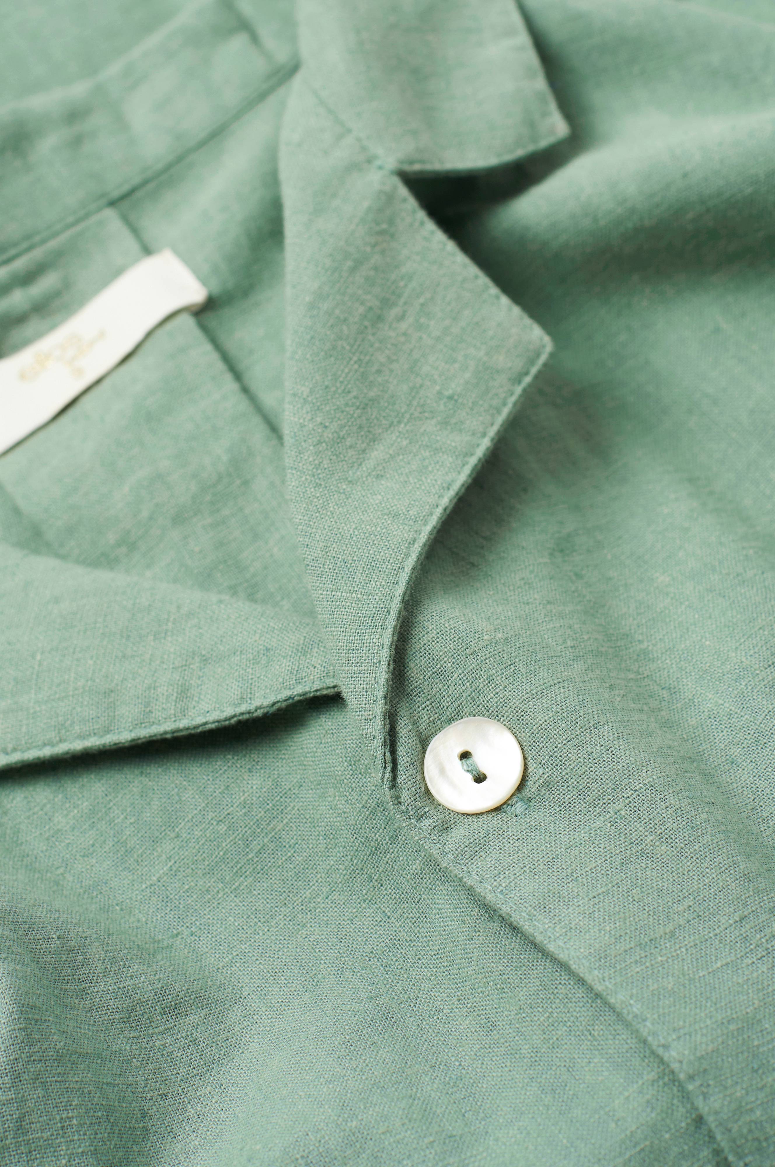 Pysjamasskjorte Long Sleeve Shirt Elly i resirkulert halvlinne
