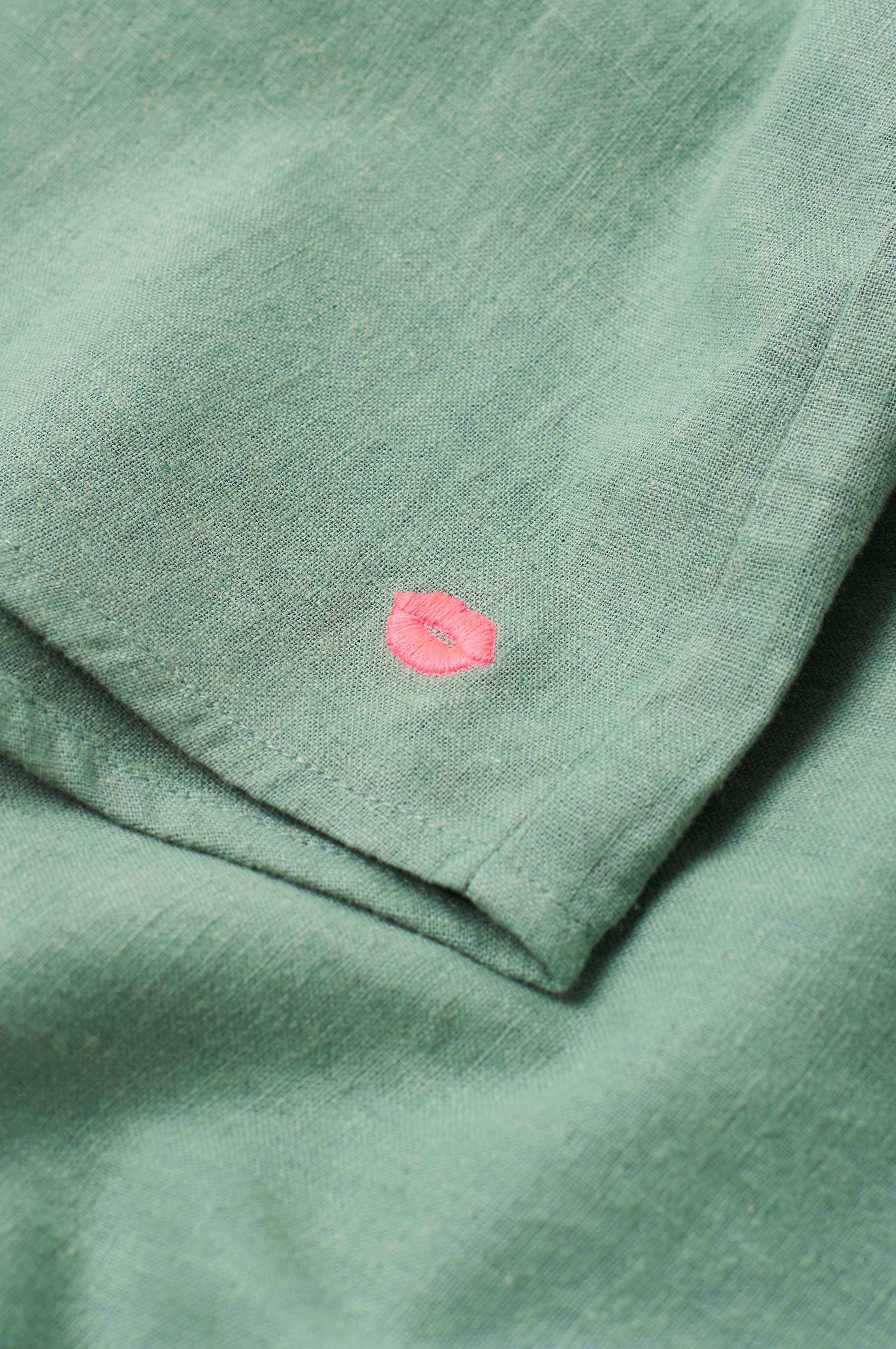 Pysjamasskjorte Long Sleeve Shirt Elly i resirkulert halvlinne