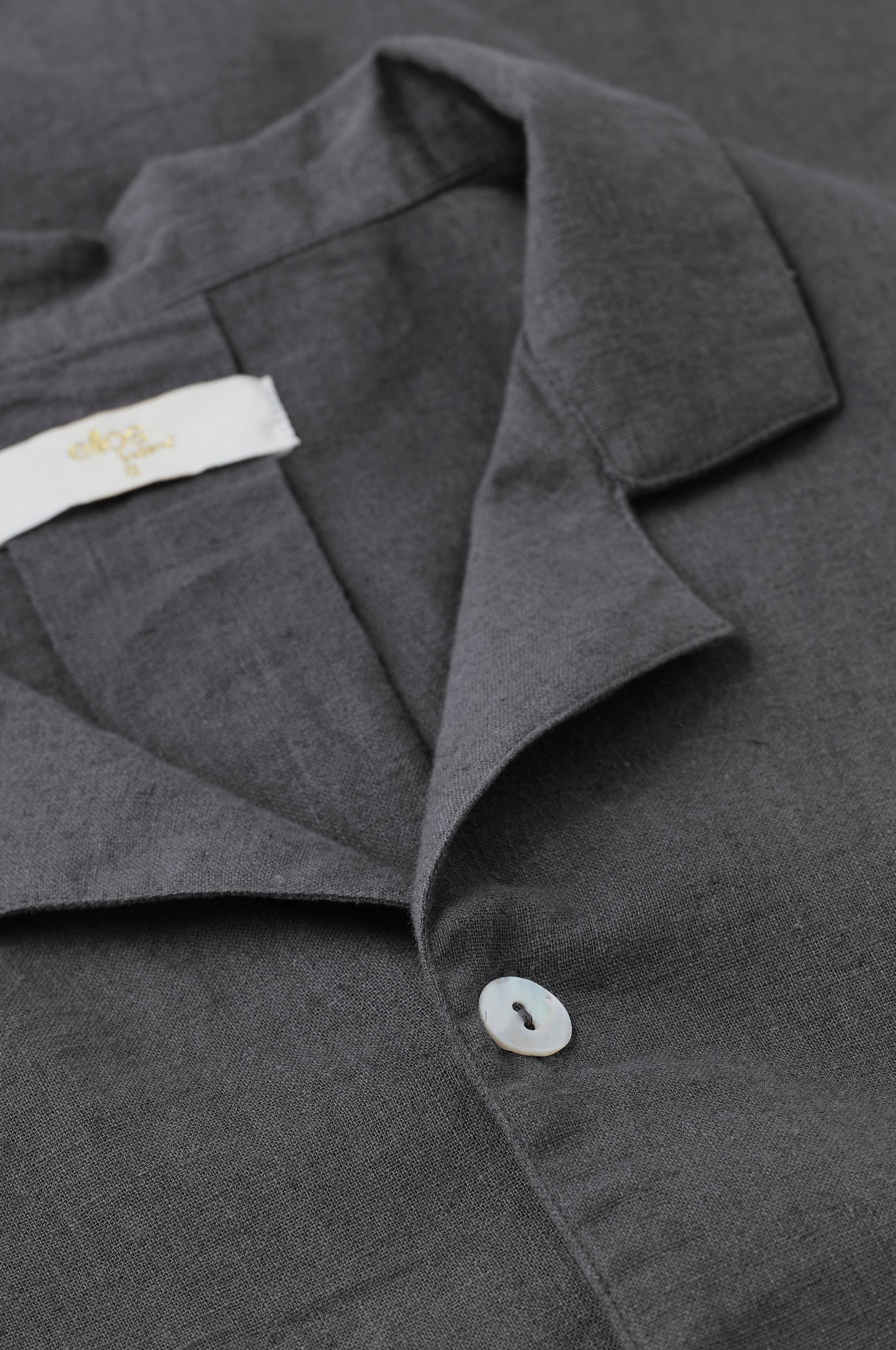 Pysjamasskjorte Long Sleeve Shirt Elly i resirkulert halvlinne