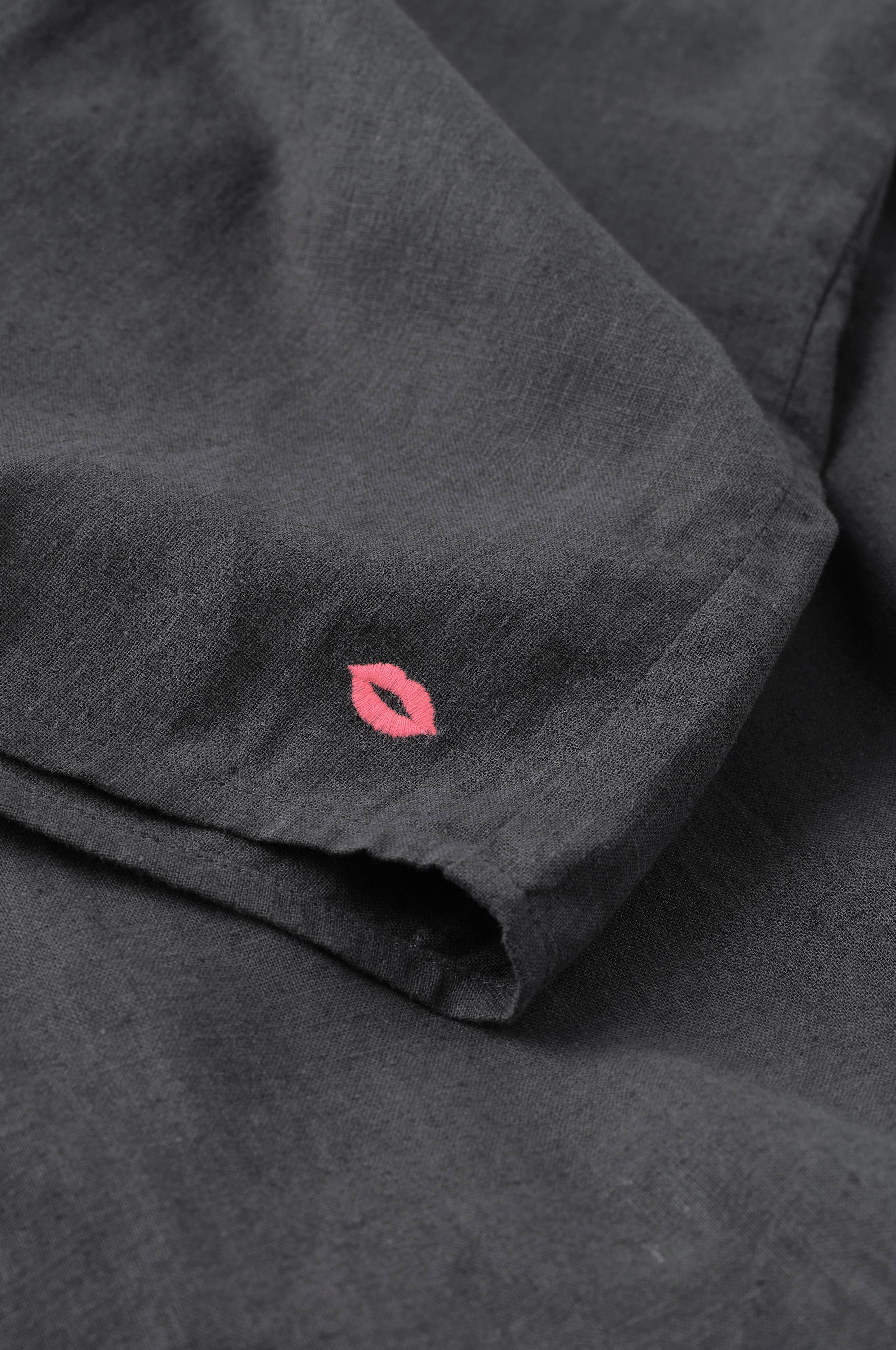 Pysjamasskjorte Long Sleeve Shirt Elly i resirkulert halvlinne