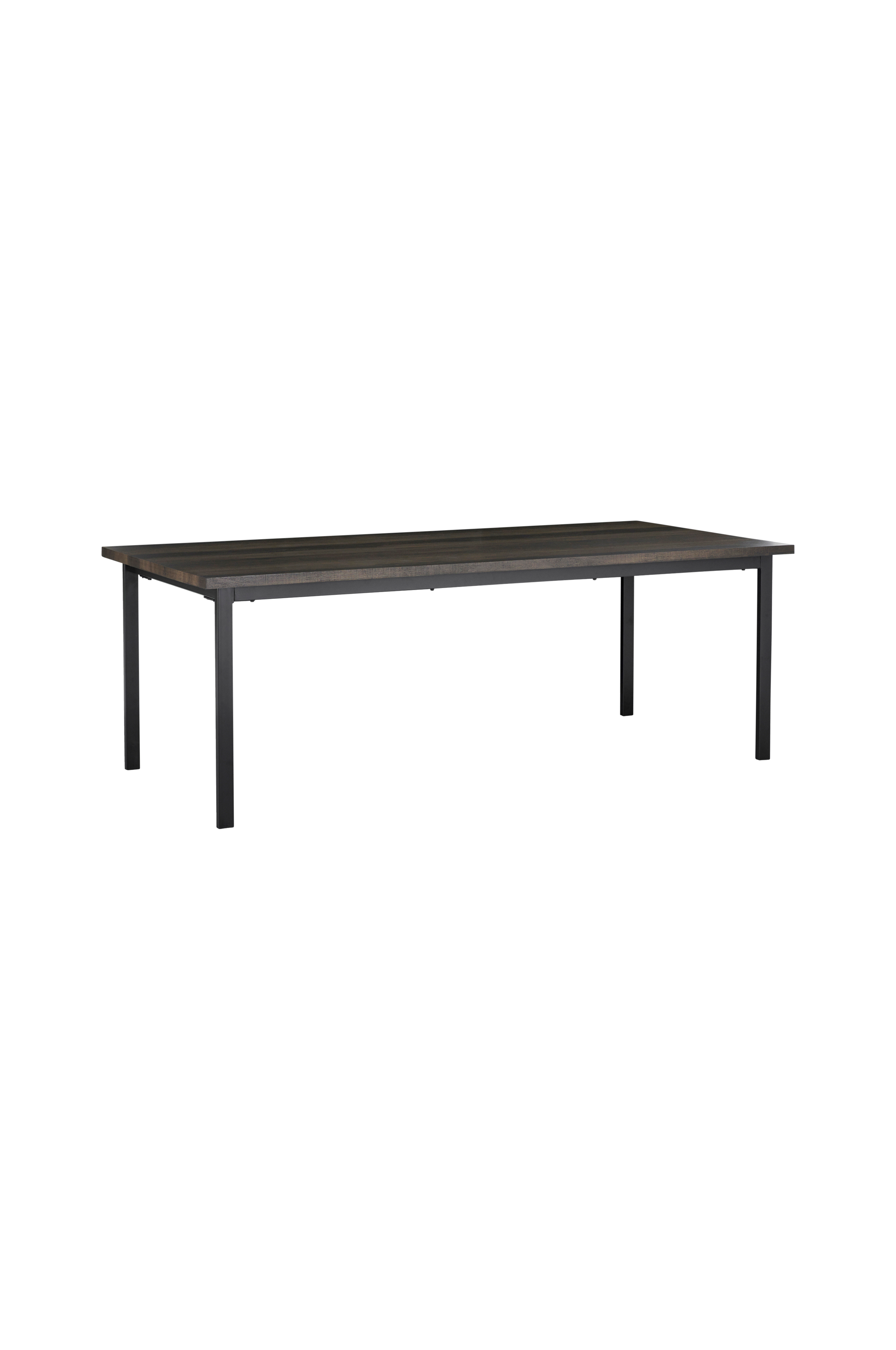 Spisegruppe Ritha med bord 220x100 cm + 8 stoler imitert skinn