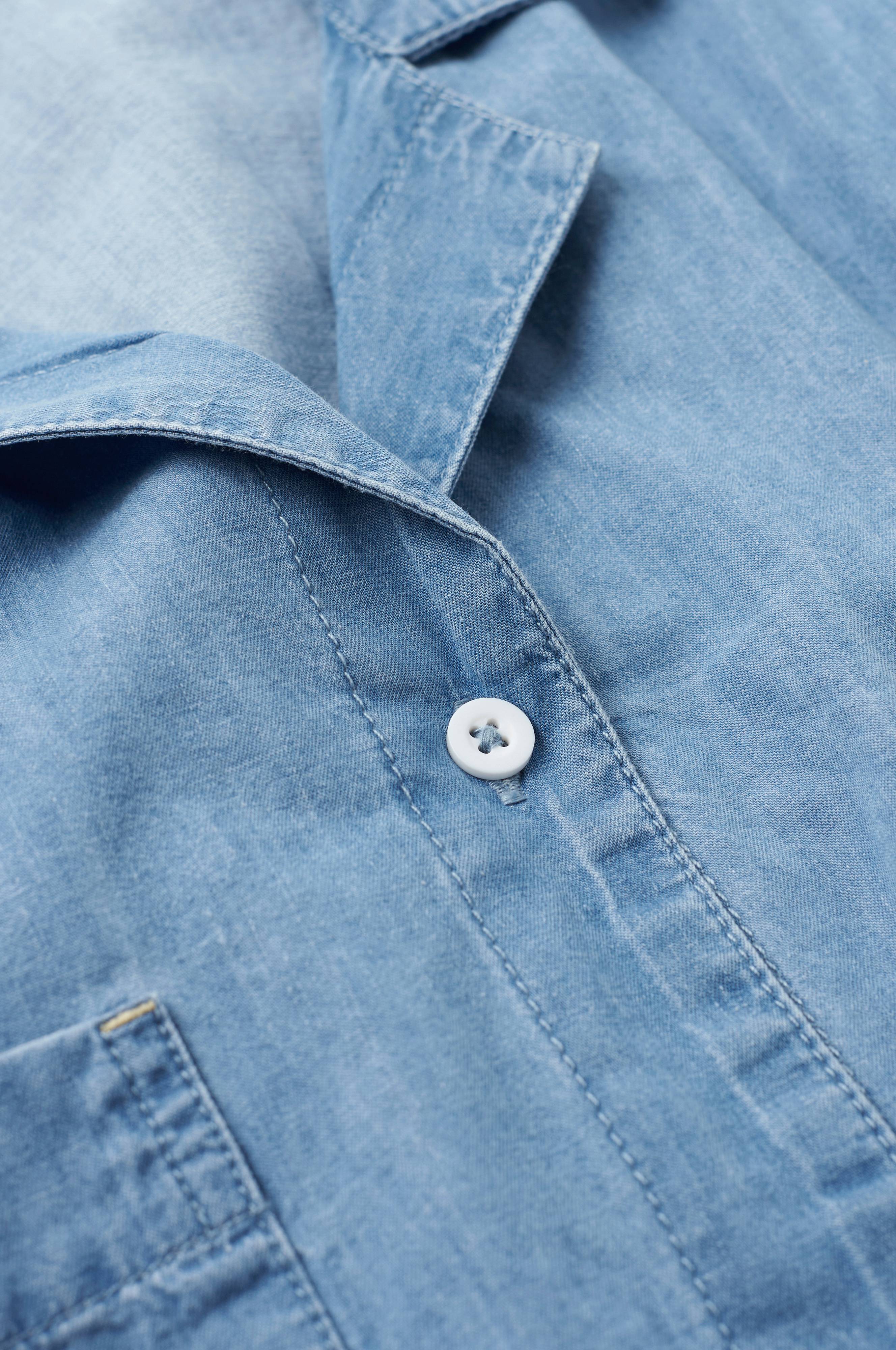 Skjorte Denim Camp Collar