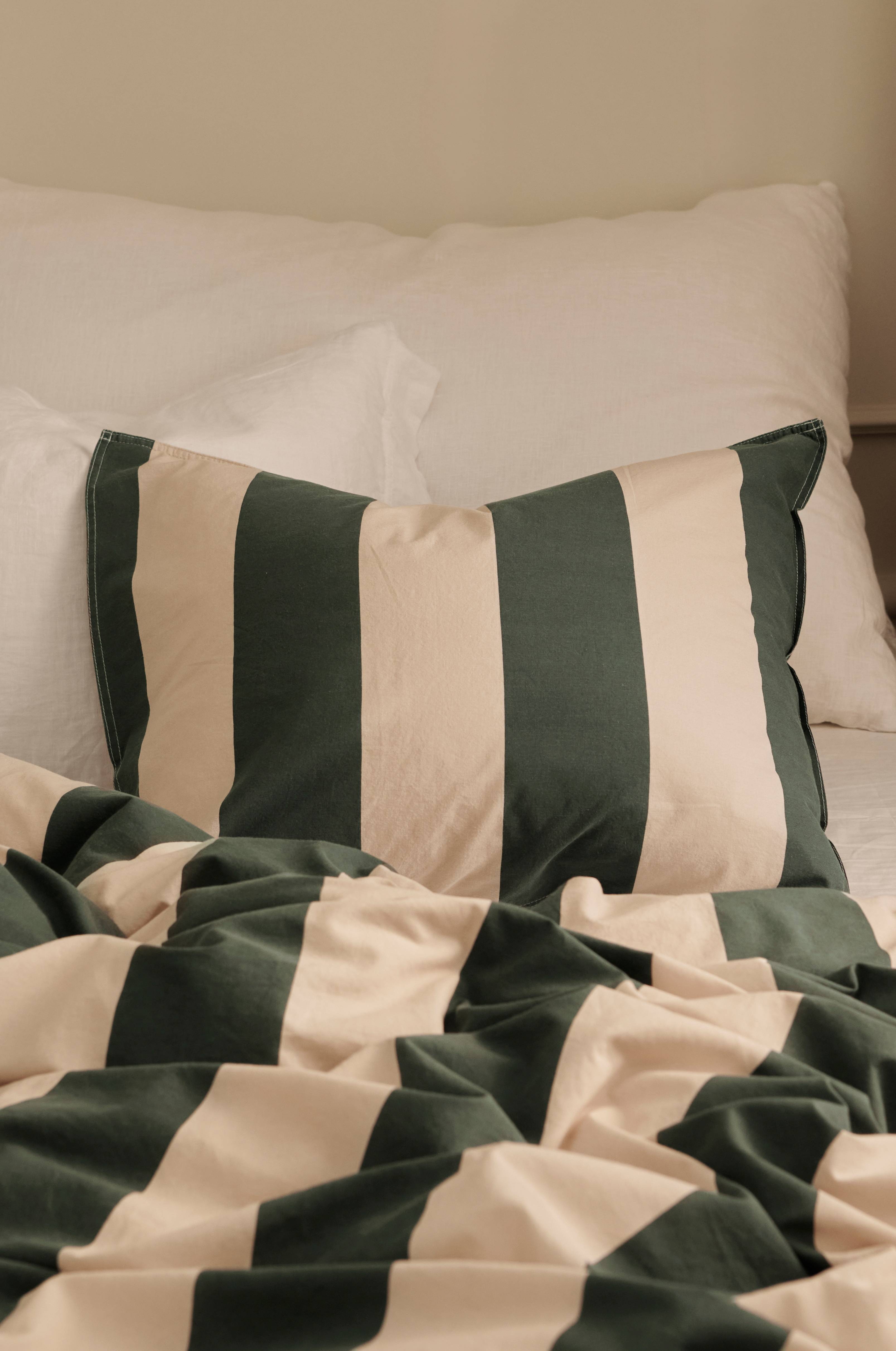 Putetrekk Rania Block Stripe i vintagevasket bomull