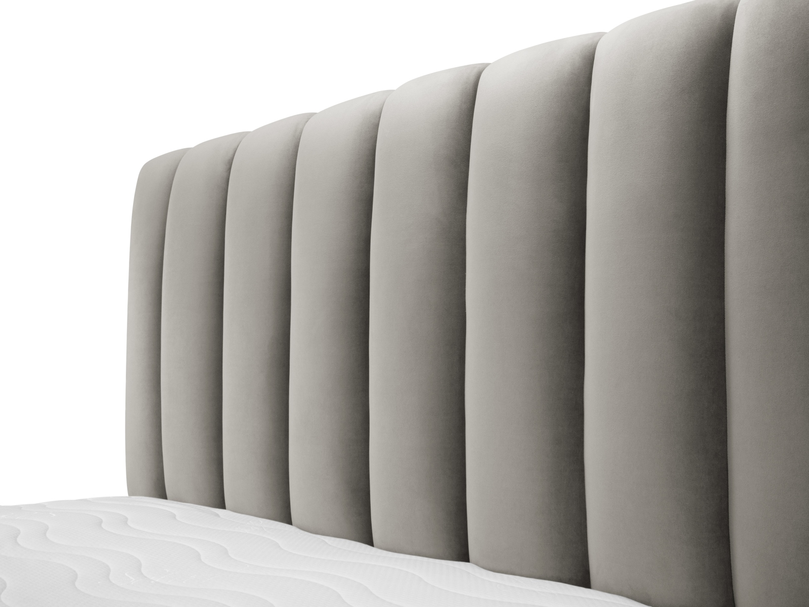 Velvet Storage Bed With Headboard, "Kelp", 165x230x125