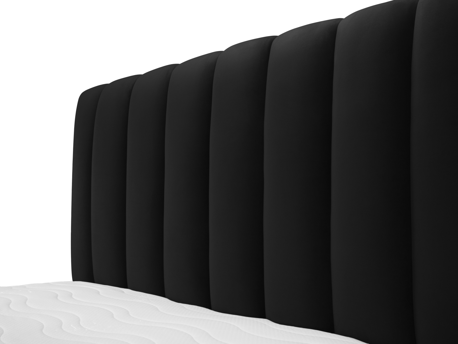 Velvet Storage Bed With Headboard, "Kelp", 165x230x125