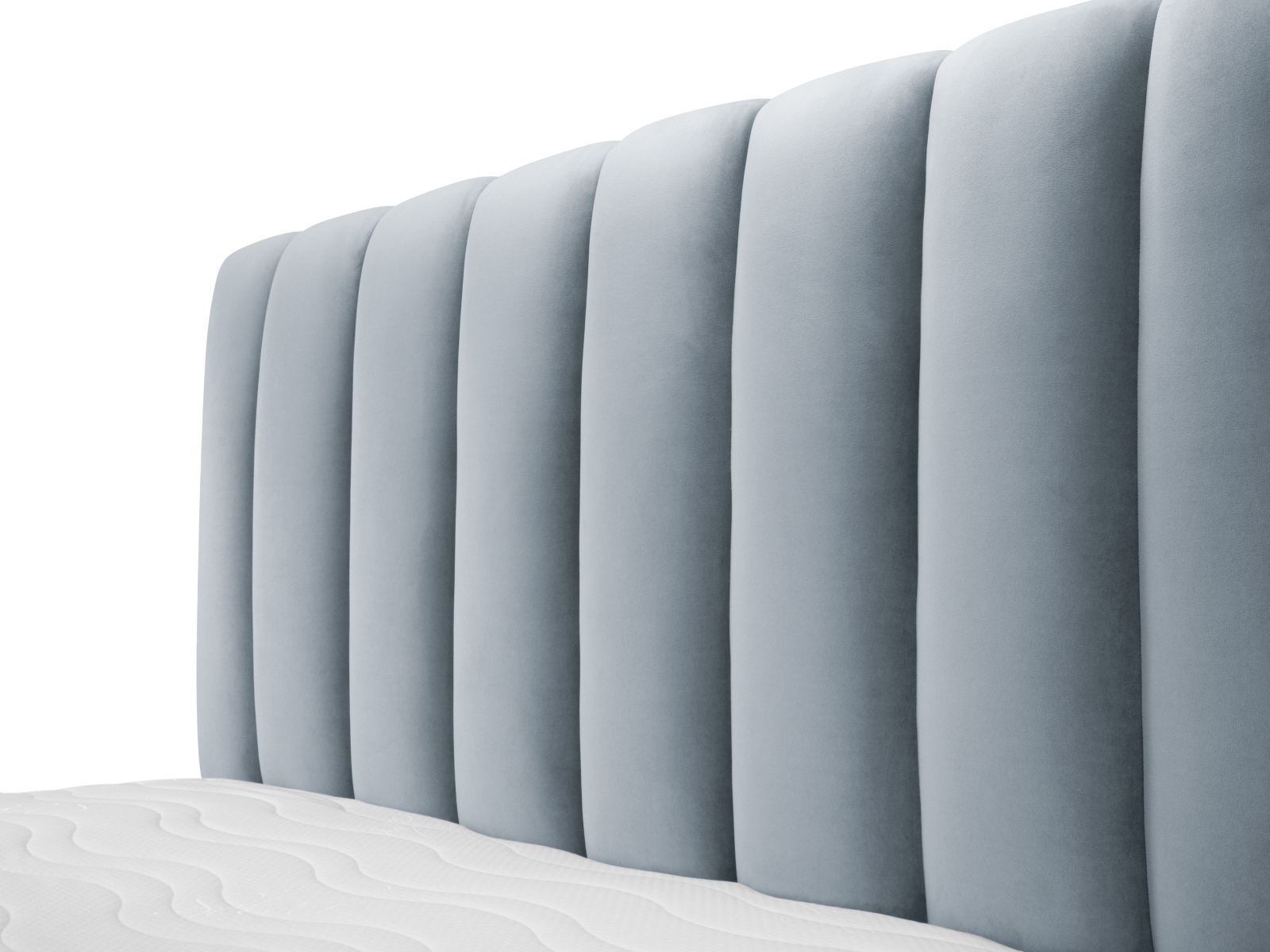 Velvet Storage Bed With Headboard, "Kelp", 225x230x125