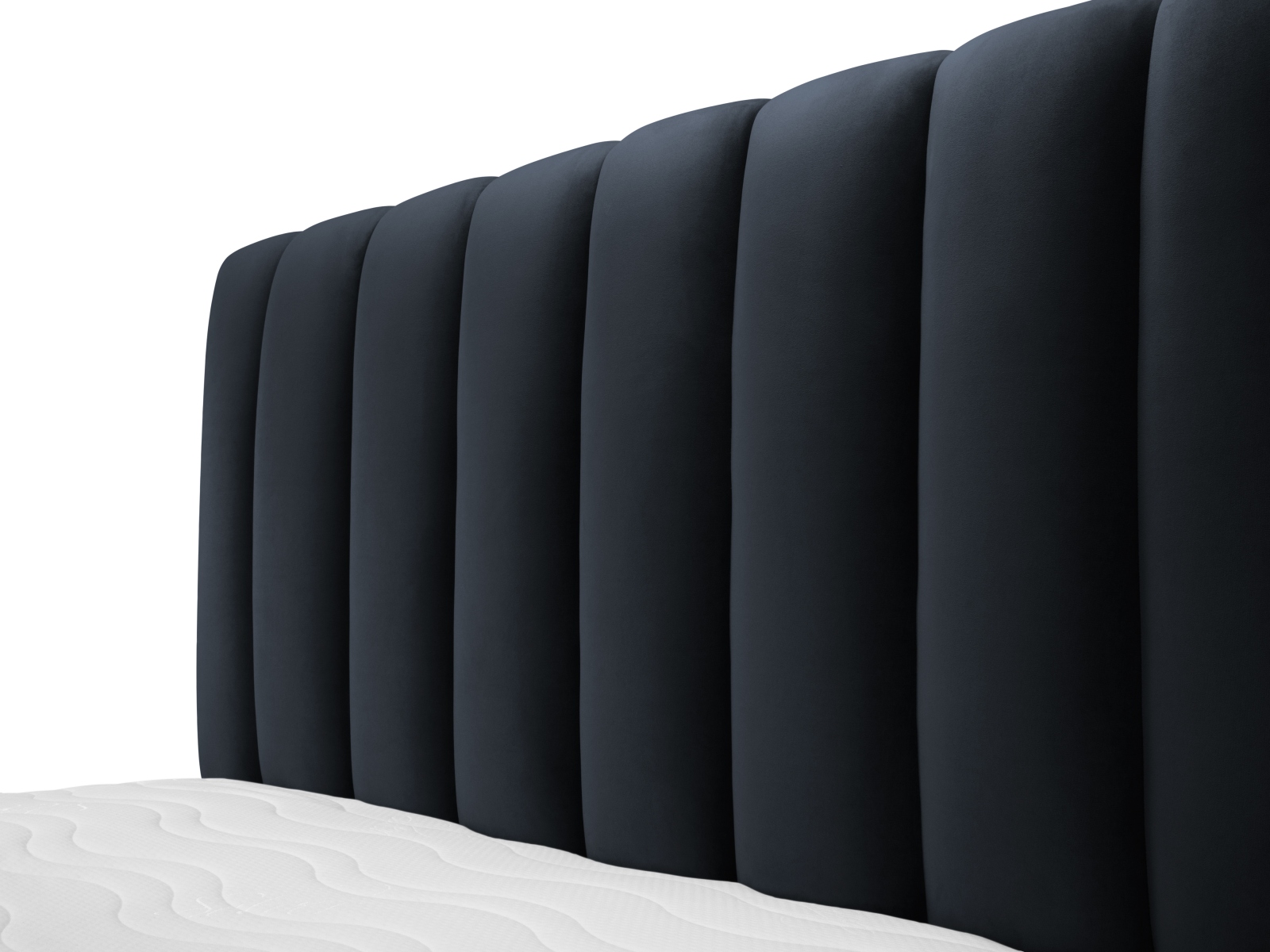 Velvet Storage Bed With Headboard, "Kelp", 225x230x125