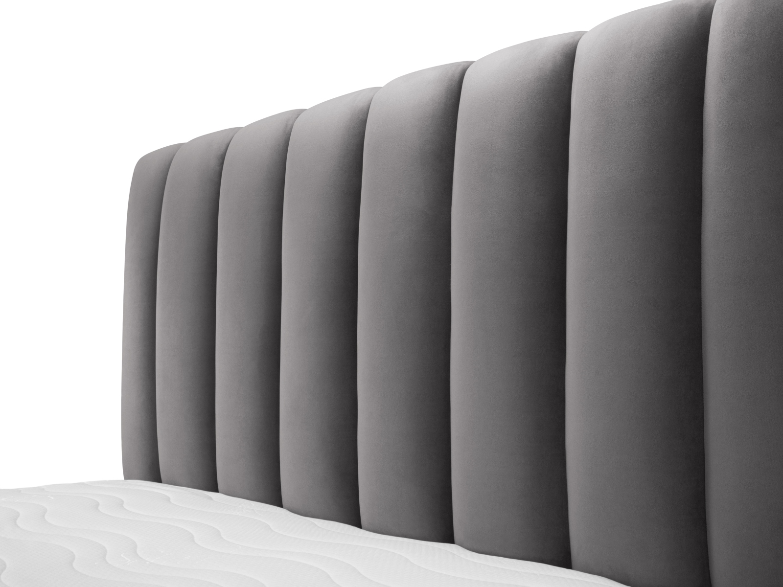 Velvet Storage Bed With Headboard, "Kelp", 225x230x125