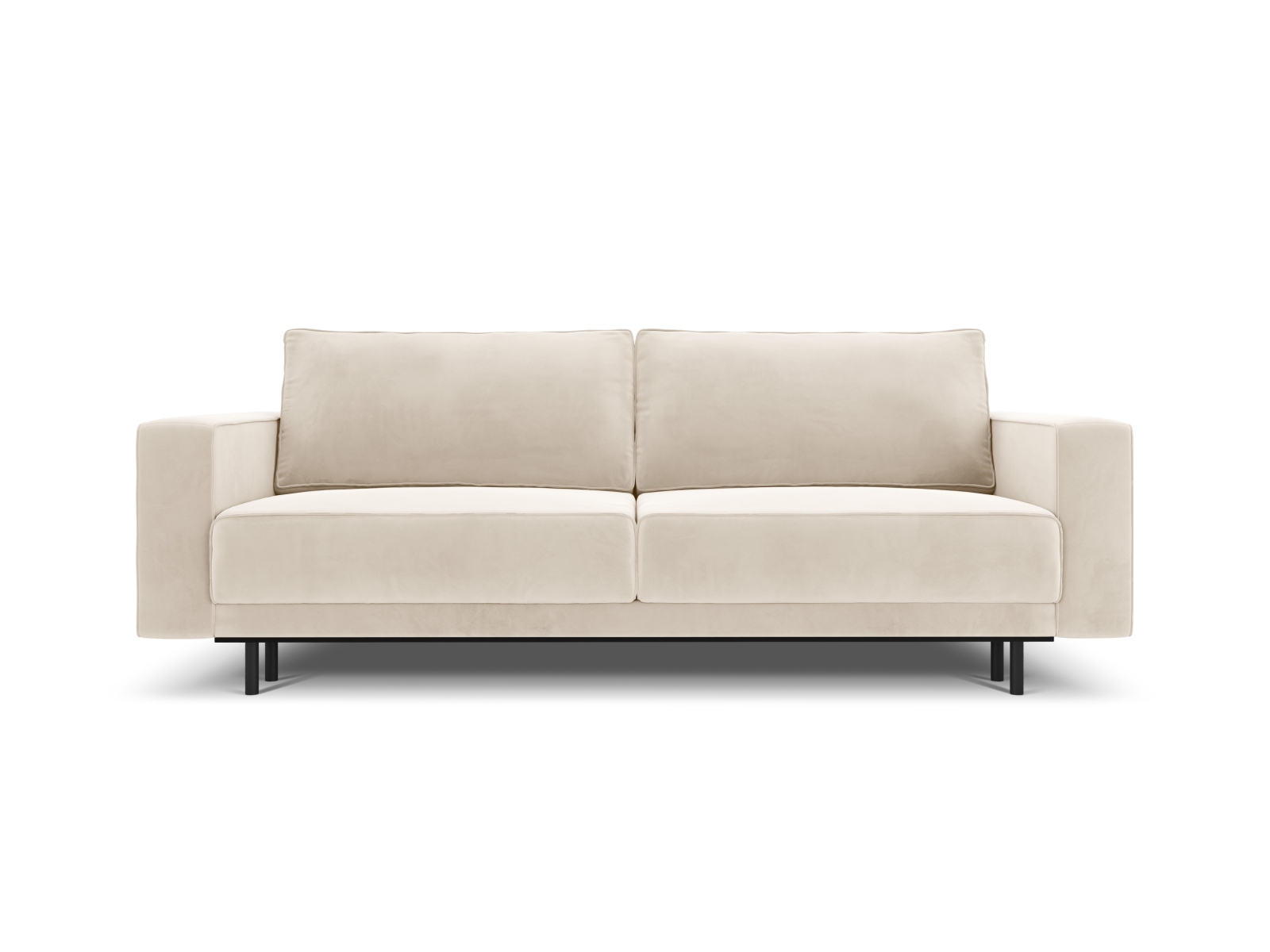 Velvet Sofa With Bed Function And Box, "Caro", 3 Seats, 236x97x93