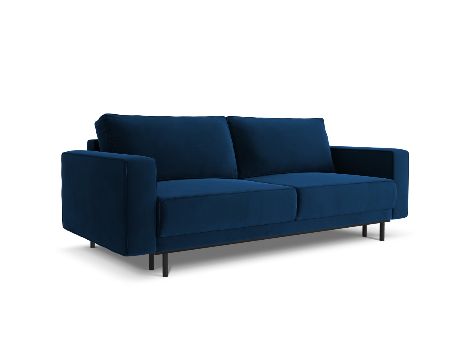 Velvet Sofa With Bed Function And Box, "Caro", 3 Seats, 236x97x93