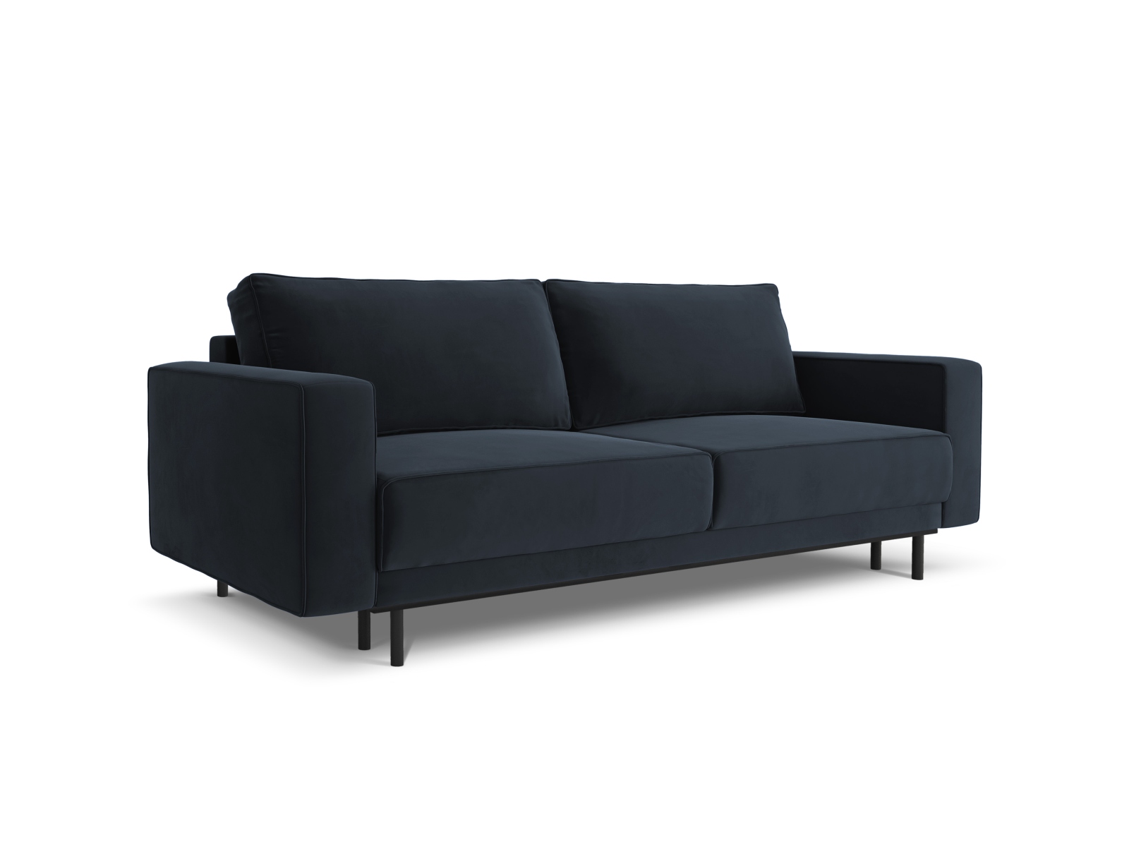 Velvet Sofa With Bed Function And Box, "Caro", 3 Seats, 236x97x93