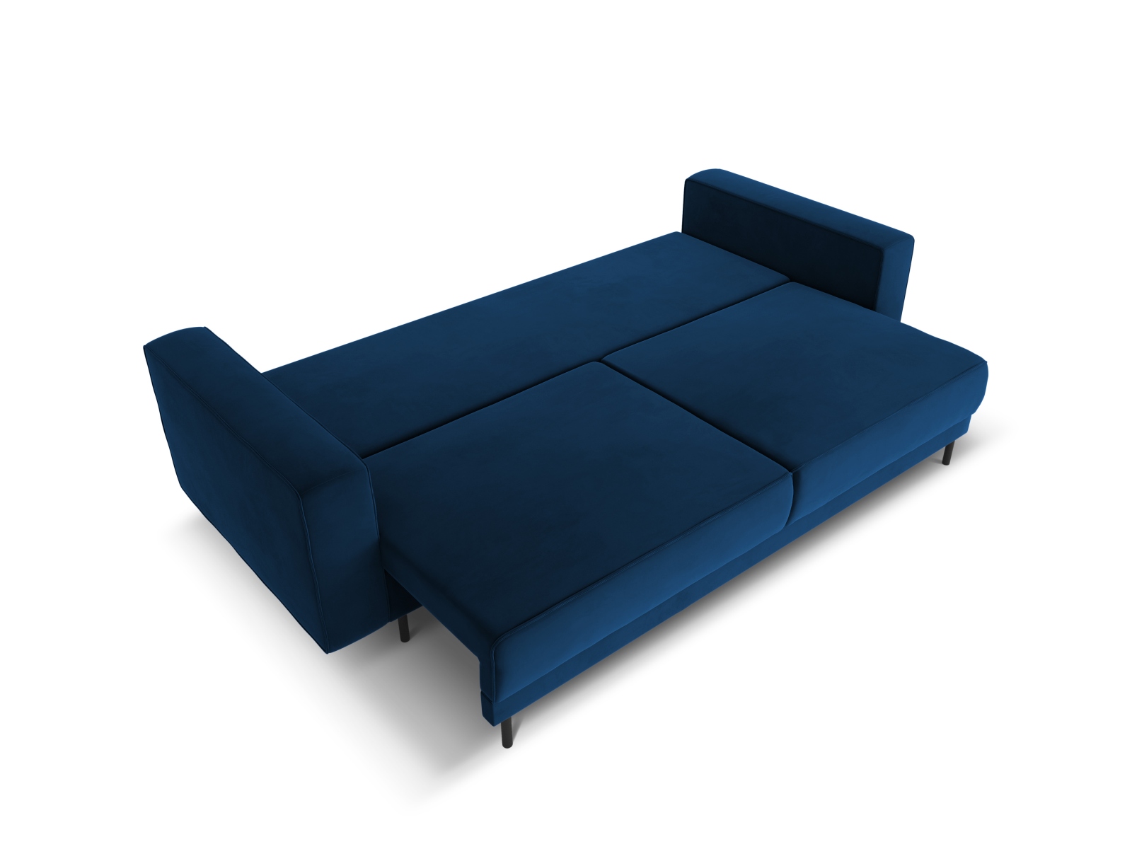 Velvet Sofa With Bed Function And Box, "Caro", 3 Seats, 236x97x93