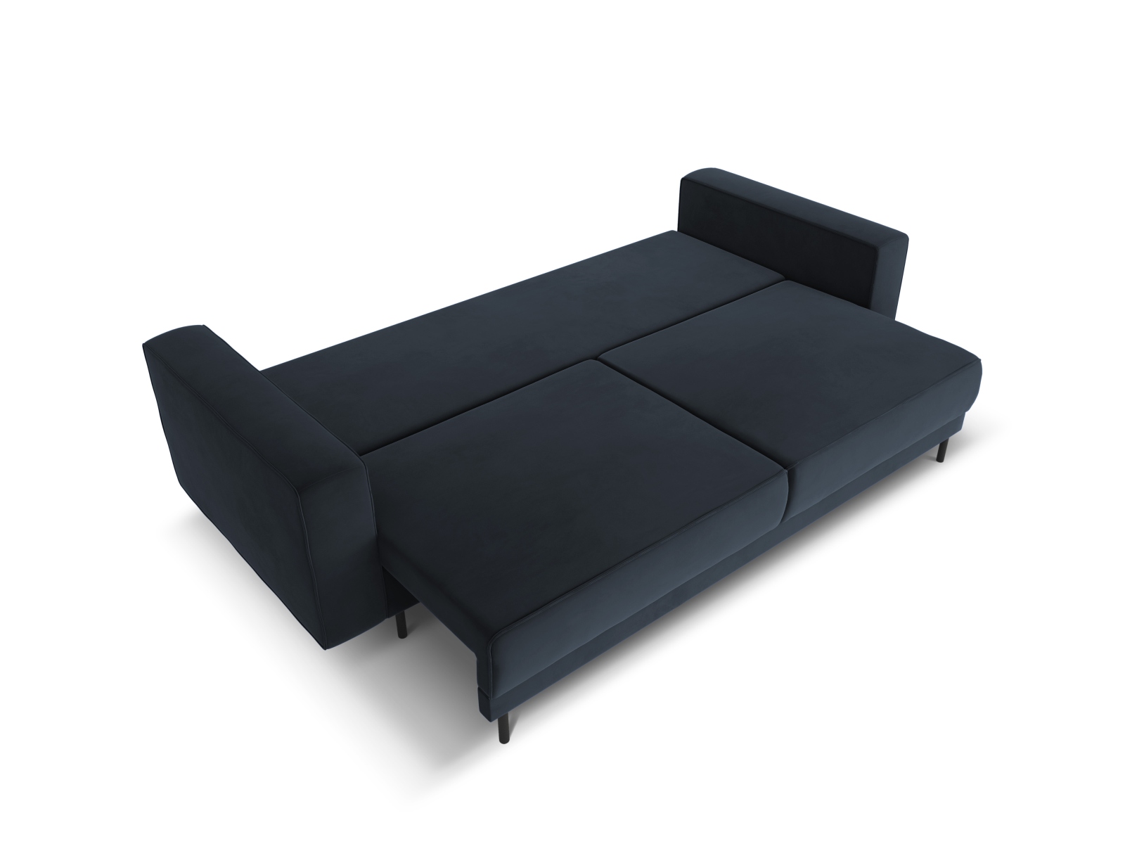 Velvet Sofa With Bed Function And Box, "Caro", 3 Seats, 236x97x93