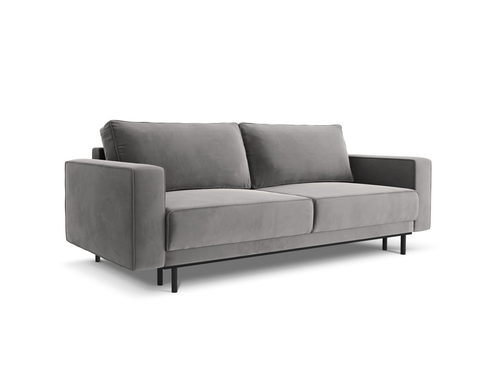 Velvet Sofa With Bed Function And Box, "Caro", 3 Seats, 236x97x93