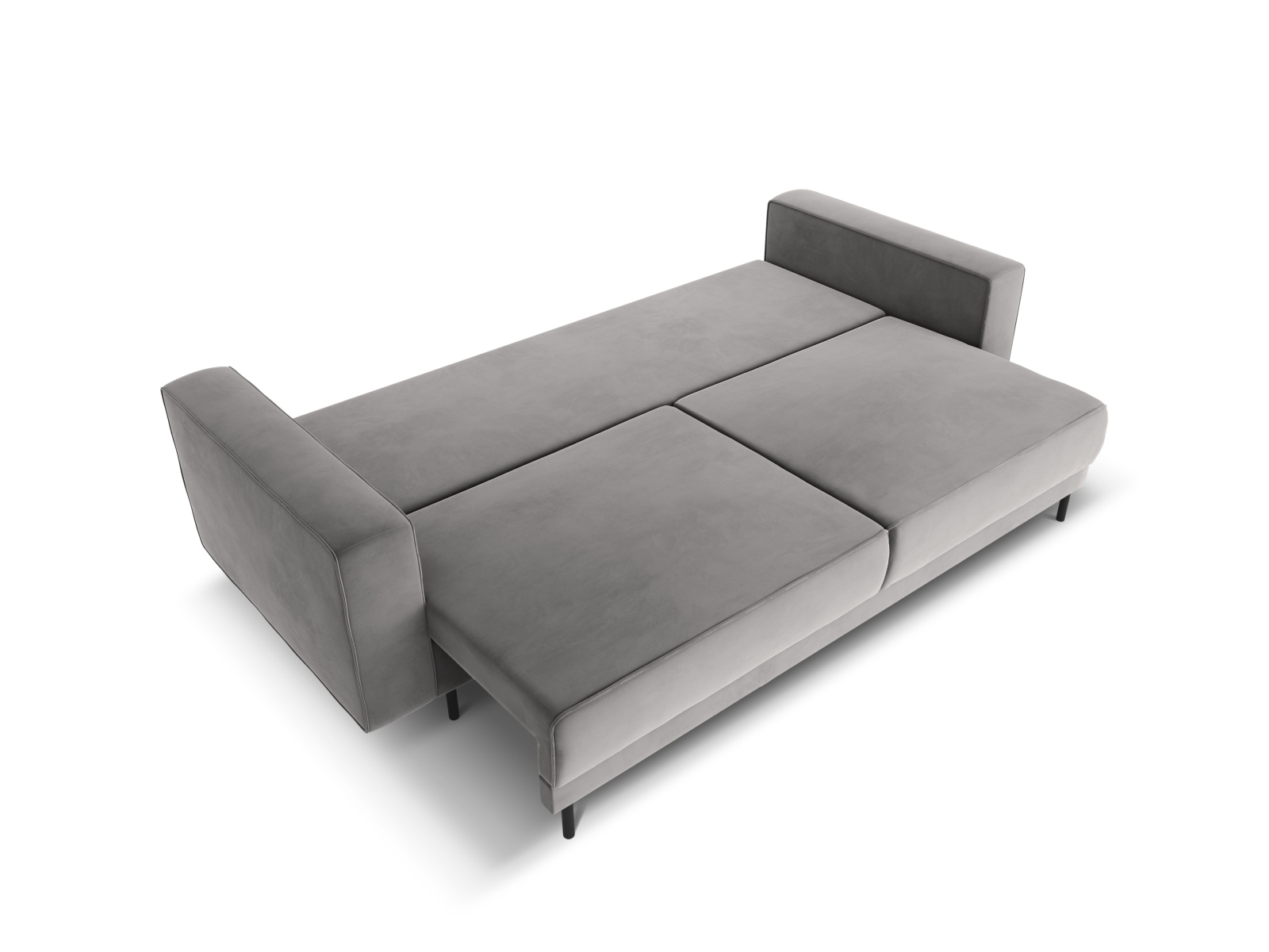 Velvet Sofa With Bed Function And Box, "Caro", 3 Seats, 236x97x93