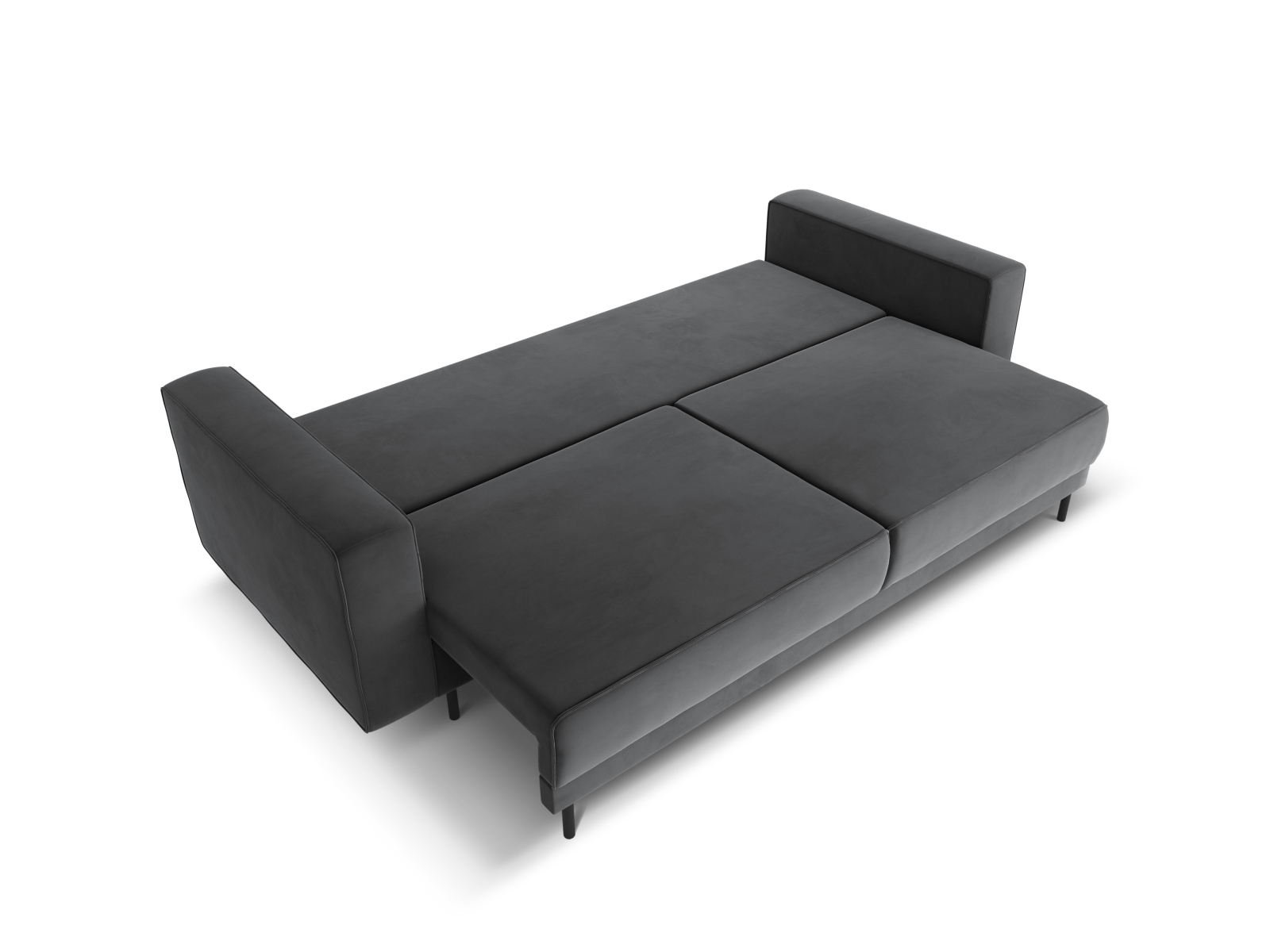 Velvet Sofa With Bed Function And Box, "Caro", 3 Seats, 236x97x93
