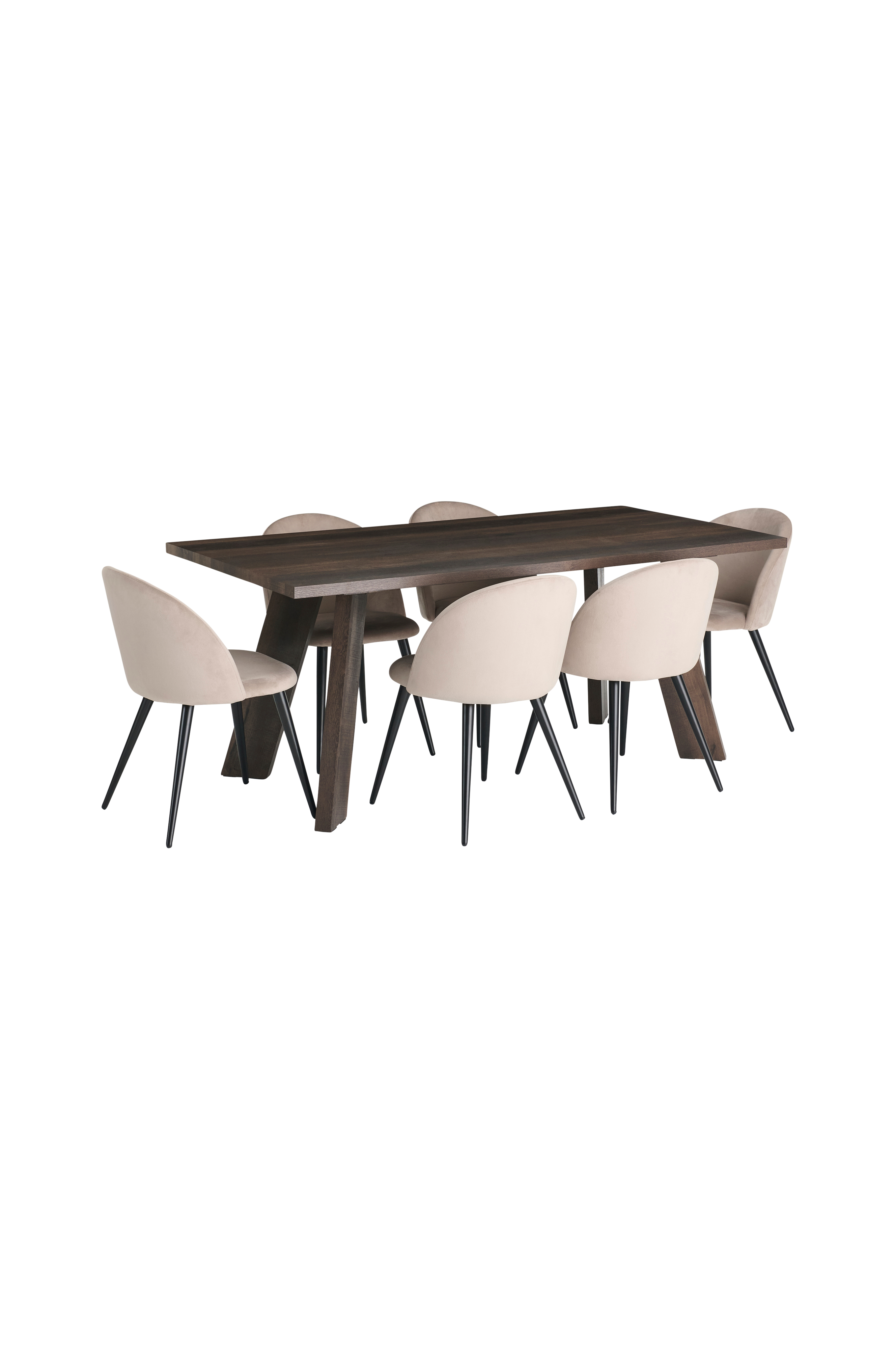 Country spisegruppe med 1 bord + 6 stoler