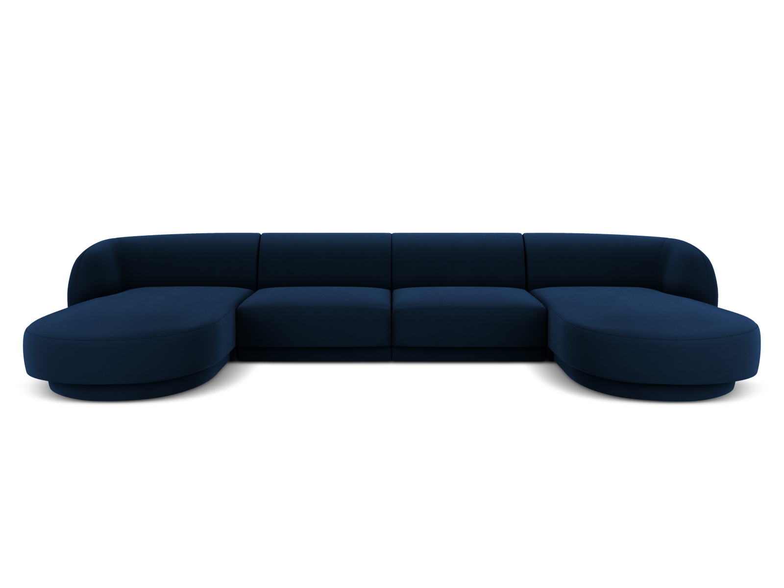 Velvet Panoramic Sofa, "Miley", 5 Seats, 330x156x70