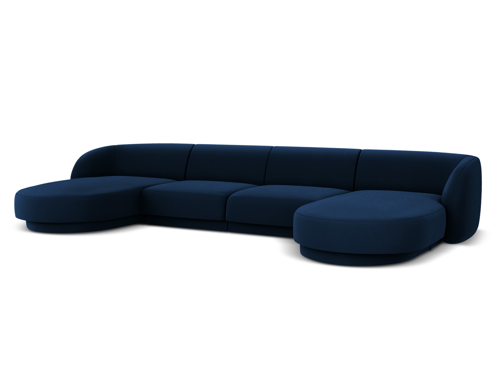 Velvet Panoramic Sofa, "Miley", 5 Seats, 330x156x70