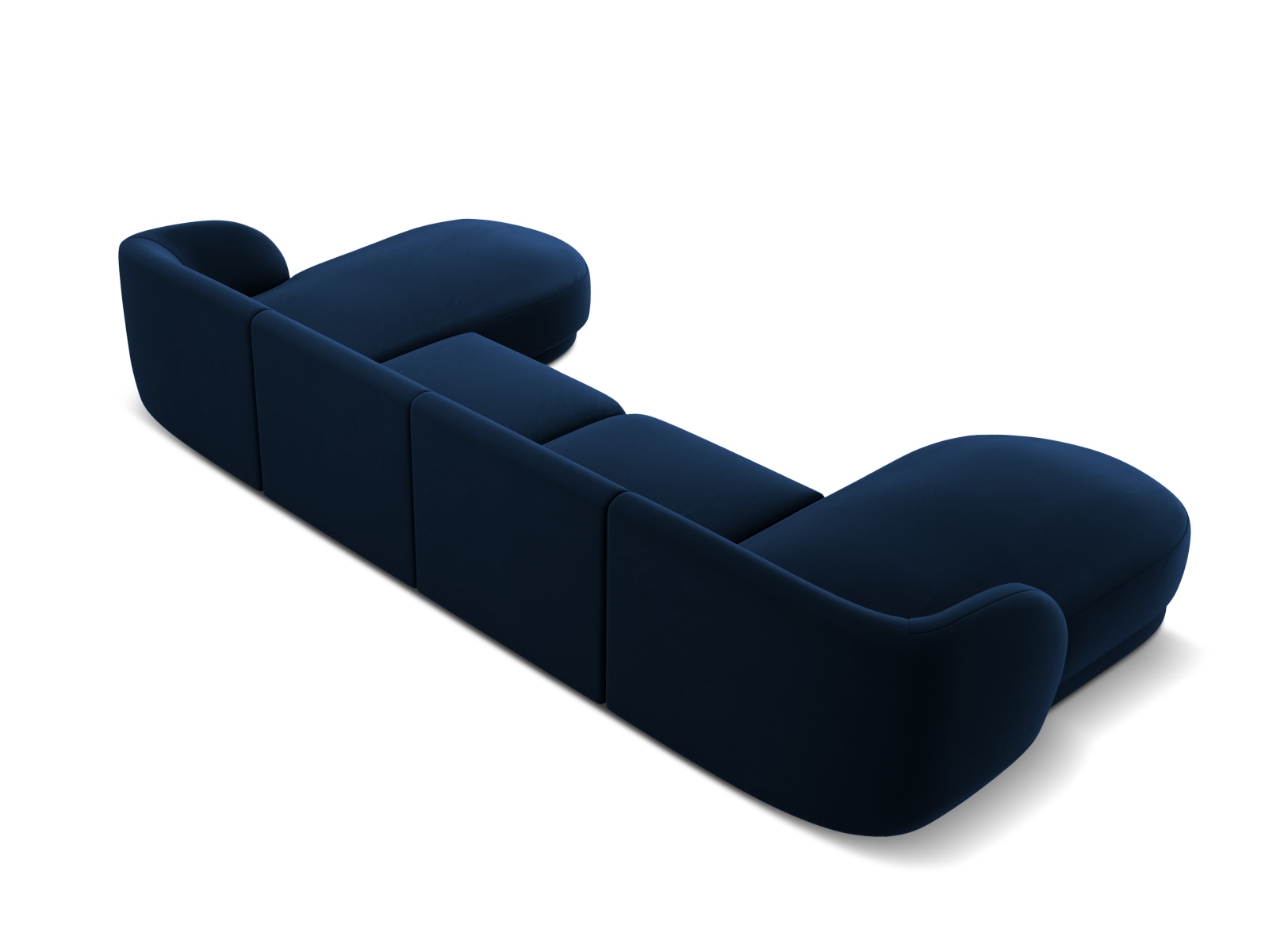 Velvet Panoramic Sofa, "Miley", 5 Seats, 330x156x70