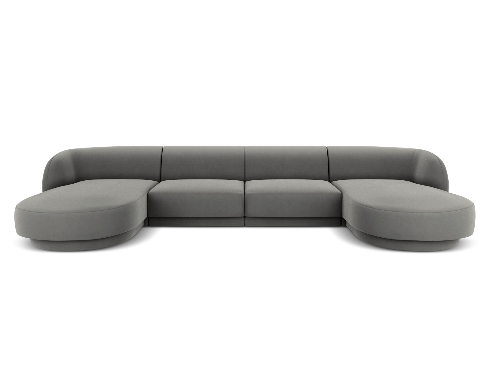 Velvet Panoramic Sofa, "Miley", 5 Seats, 330x156x70