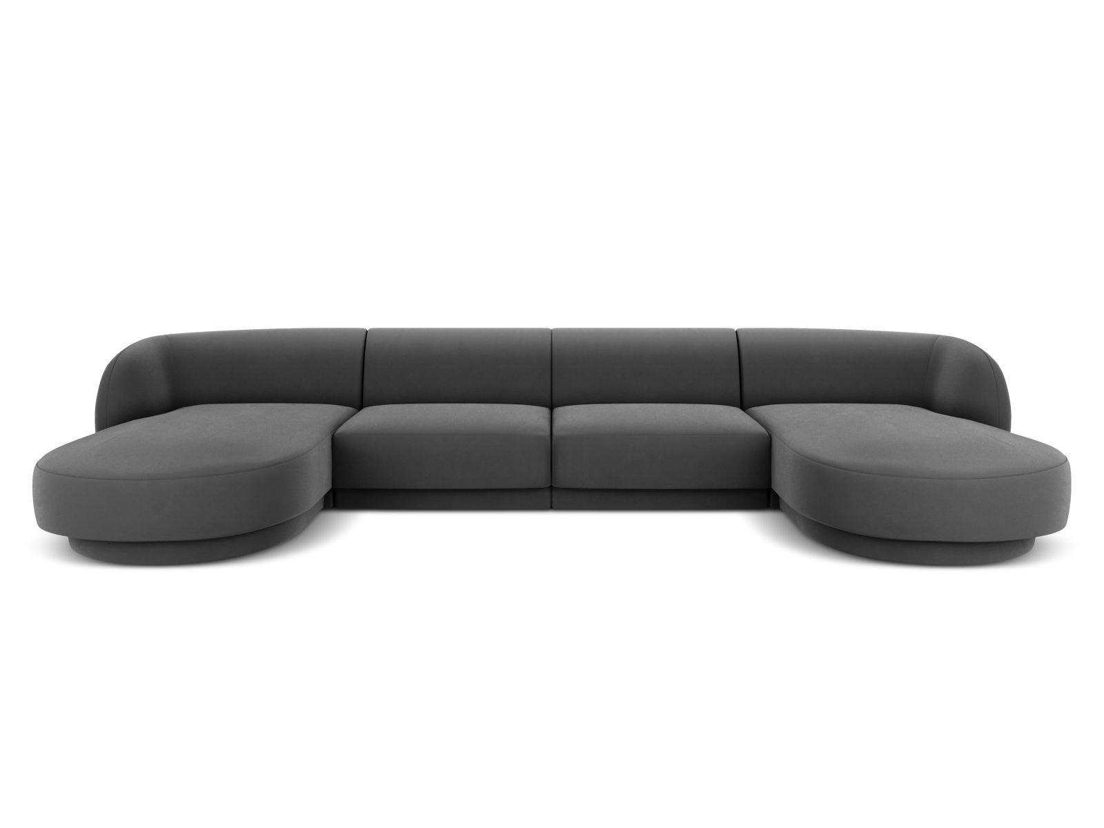 Velvet Panoramic Sofa, "Miley", 5 Seats, 330x156x70