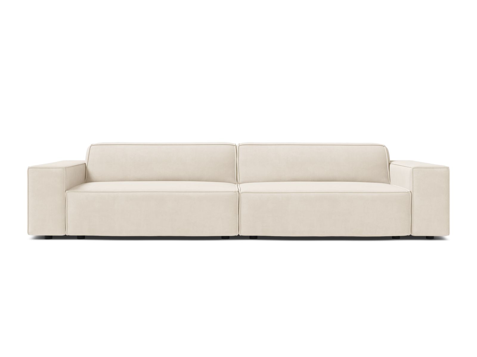 Velvet Modular Sofa, "Jodie", 4 Seats, 244x99x77