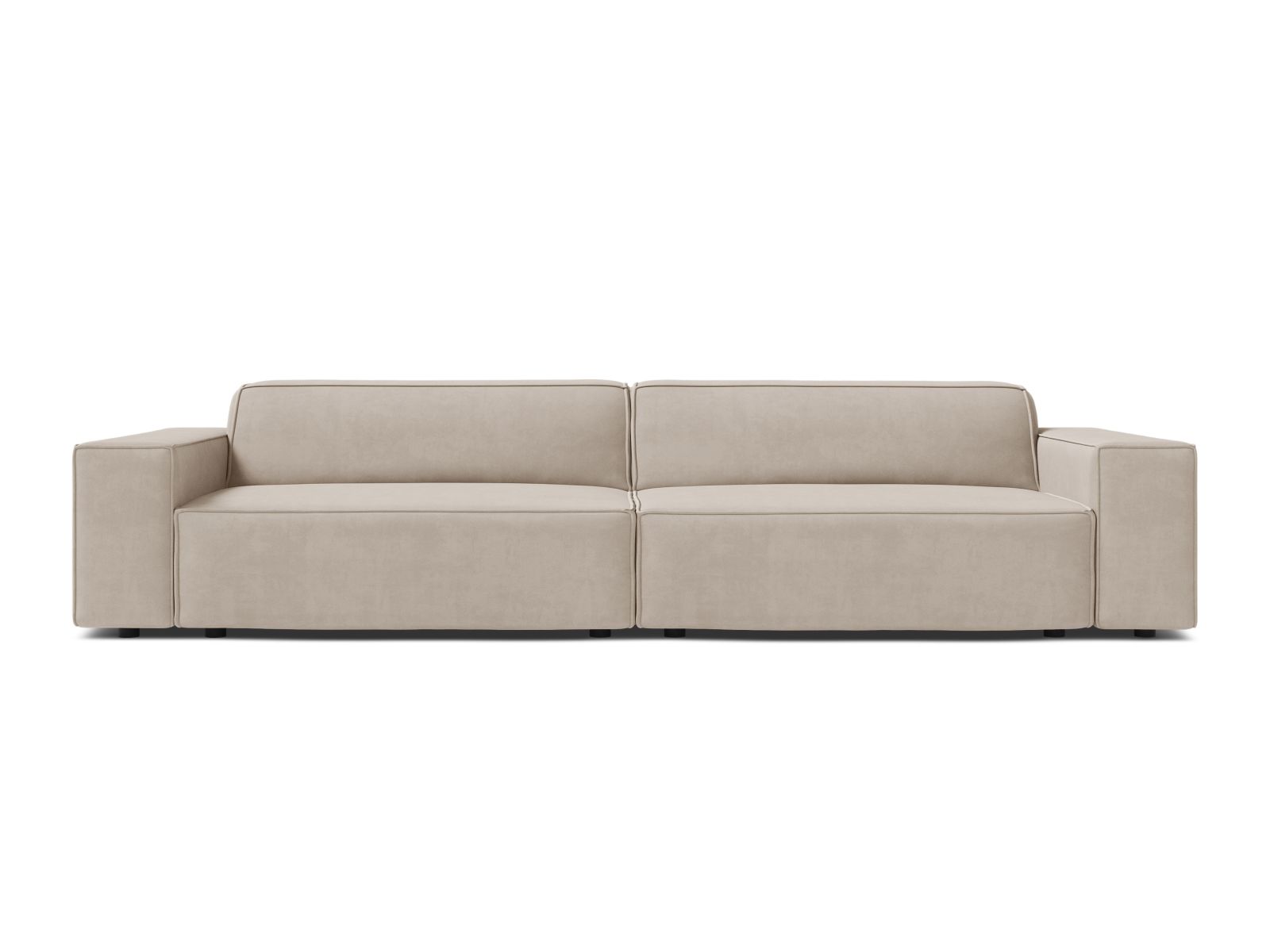 Velvet Modular Sofa, "Jodie", 4 Seats, 244x99x77