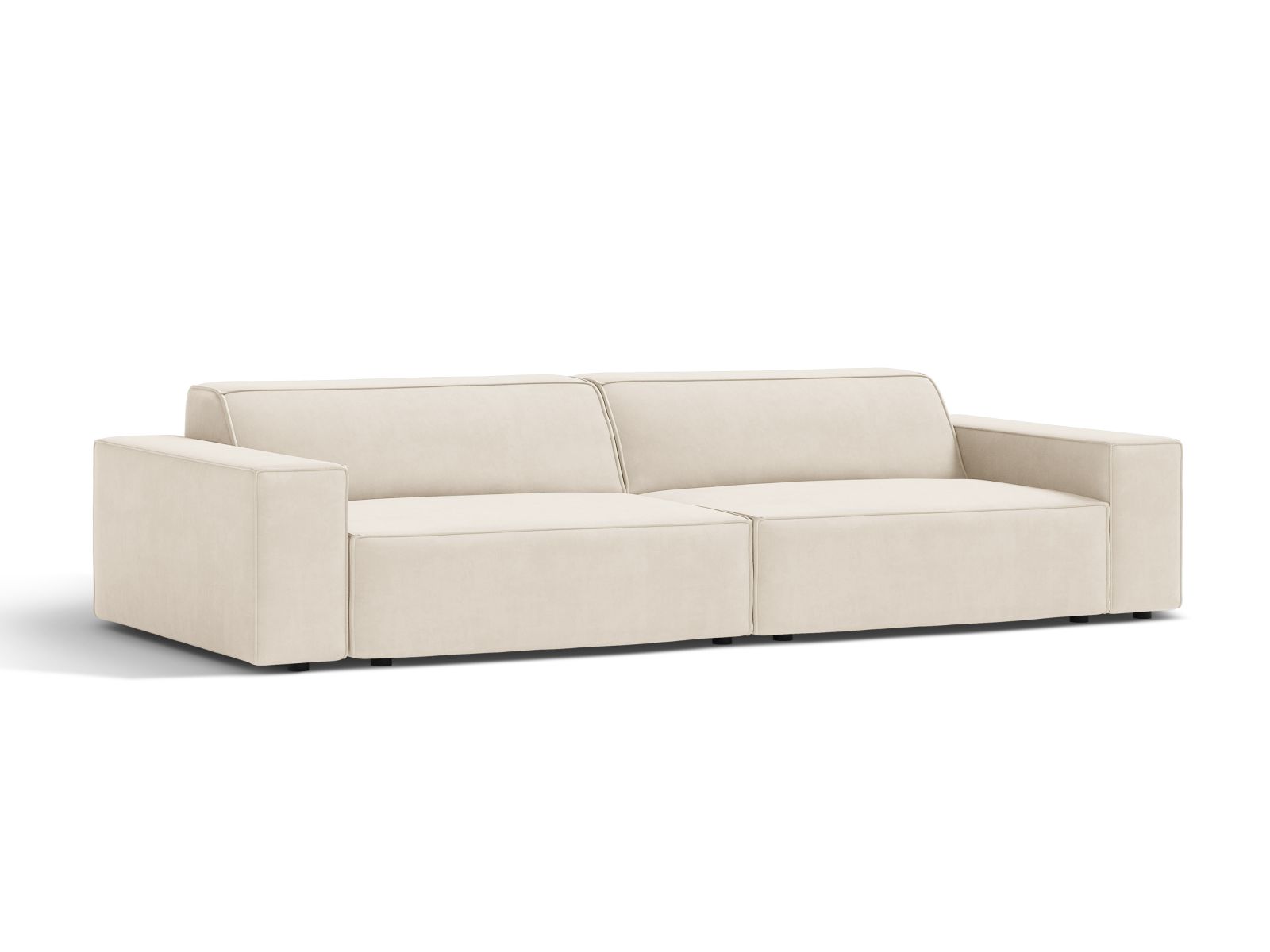 Velvet Modular Sofa, "Jodie", 4 Seats, 244x99x77