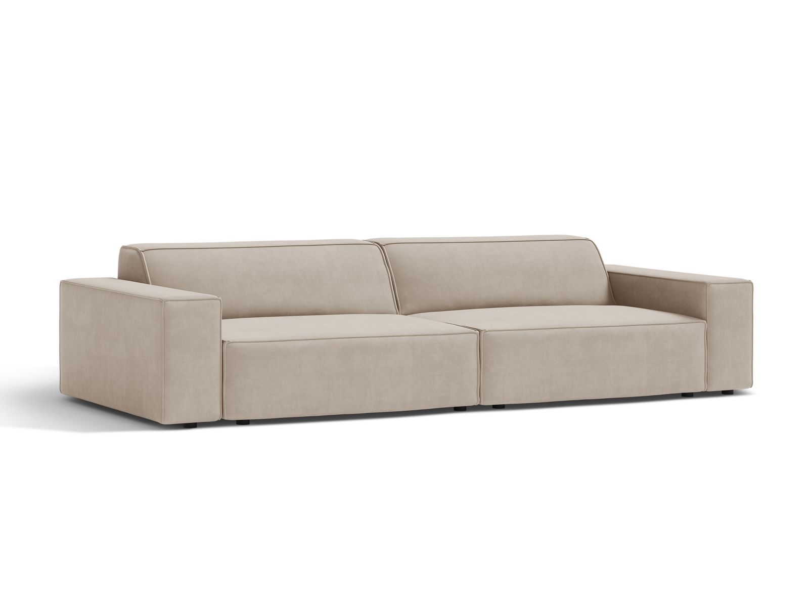 Velvet Modular Sofa, "Jodie", 4 Seats, 244x99x77