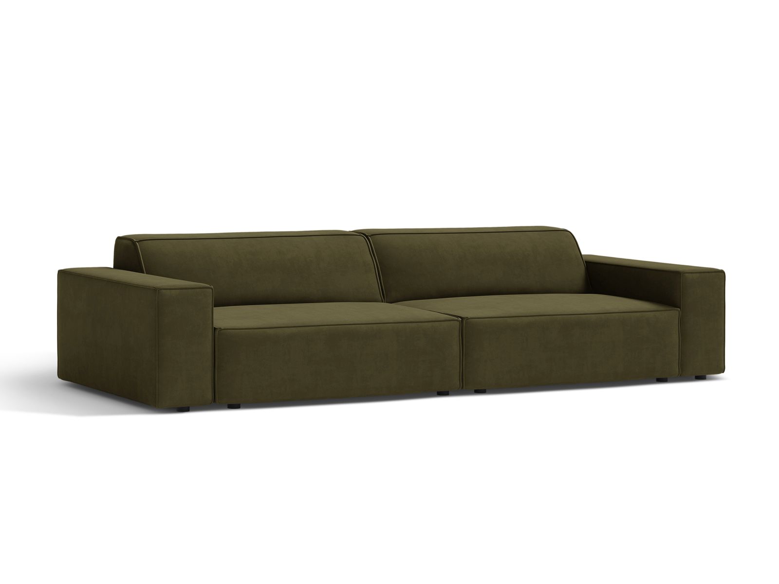Velvet Modular Sofa, "Jodie", 4 Seats, 244x99x77