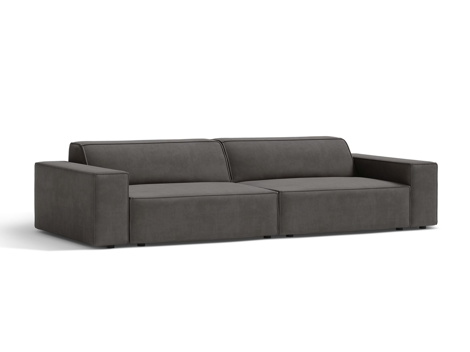 Velvet Modular Sofa, "Jodie", 4 Seats, 244x99x77
