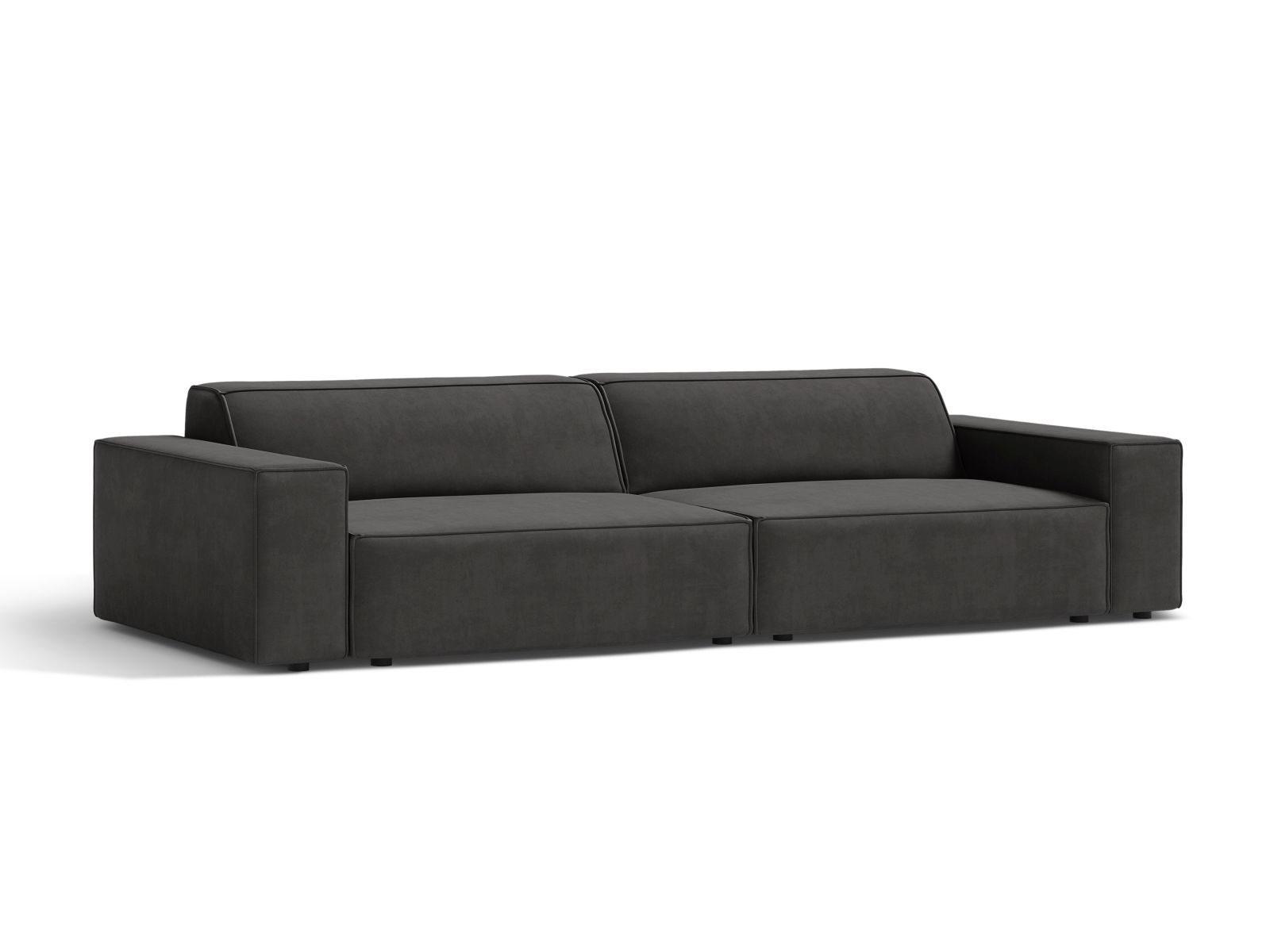 Velvet Modular Sofa, "Jodie", 4 Seats, 244x99x77