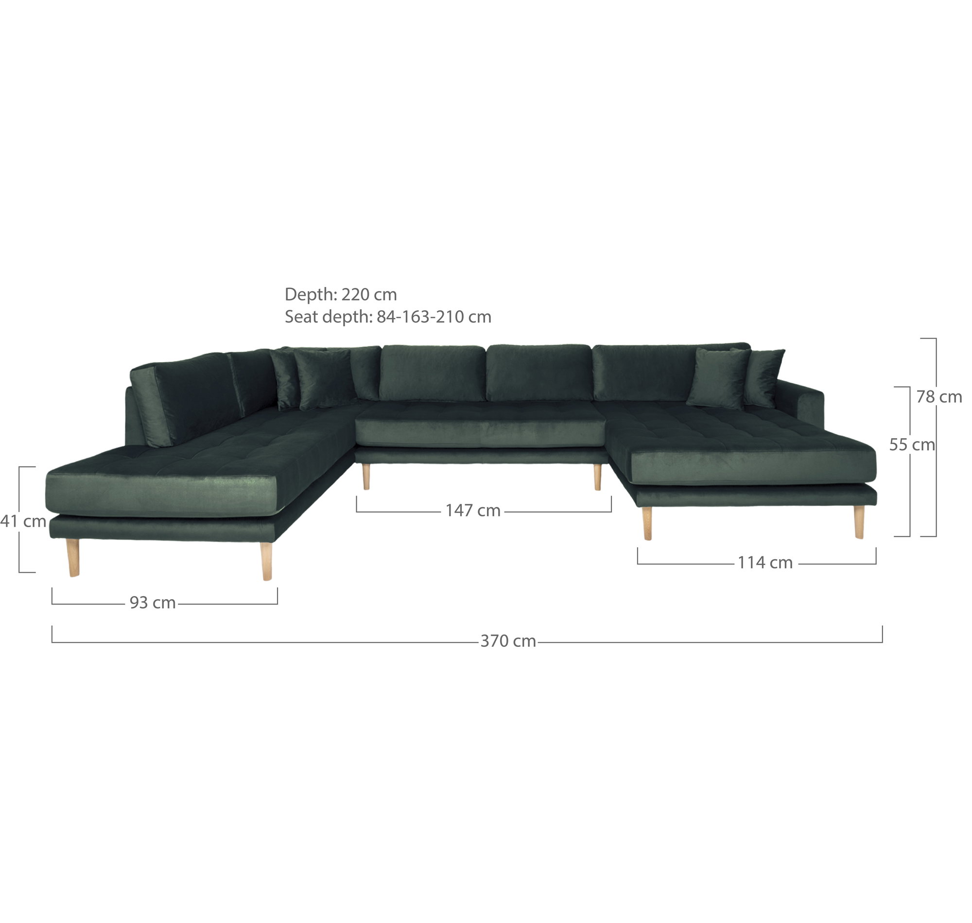 Lido U-Sofa Open End