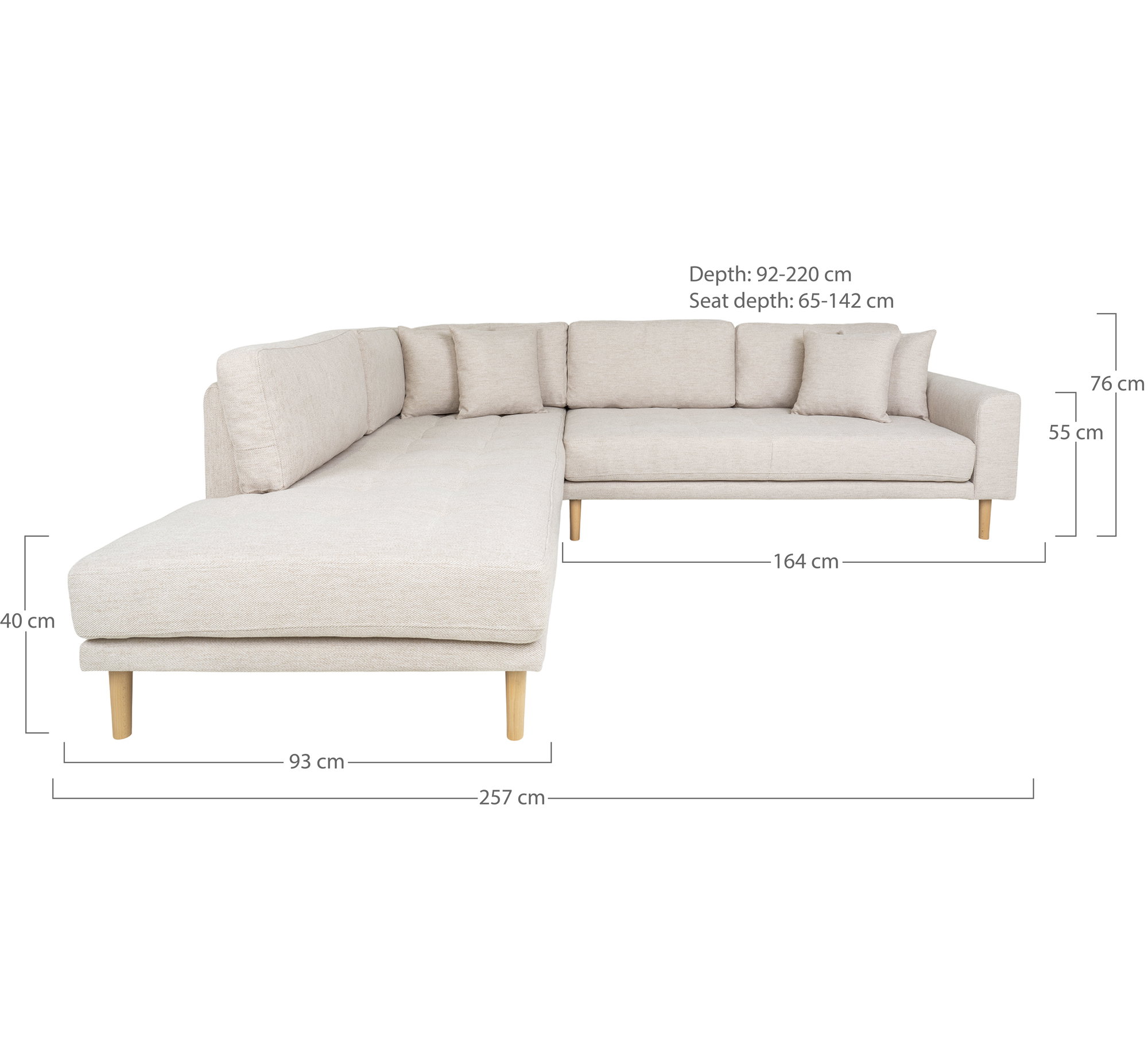 Lido Corner Sofa Open End