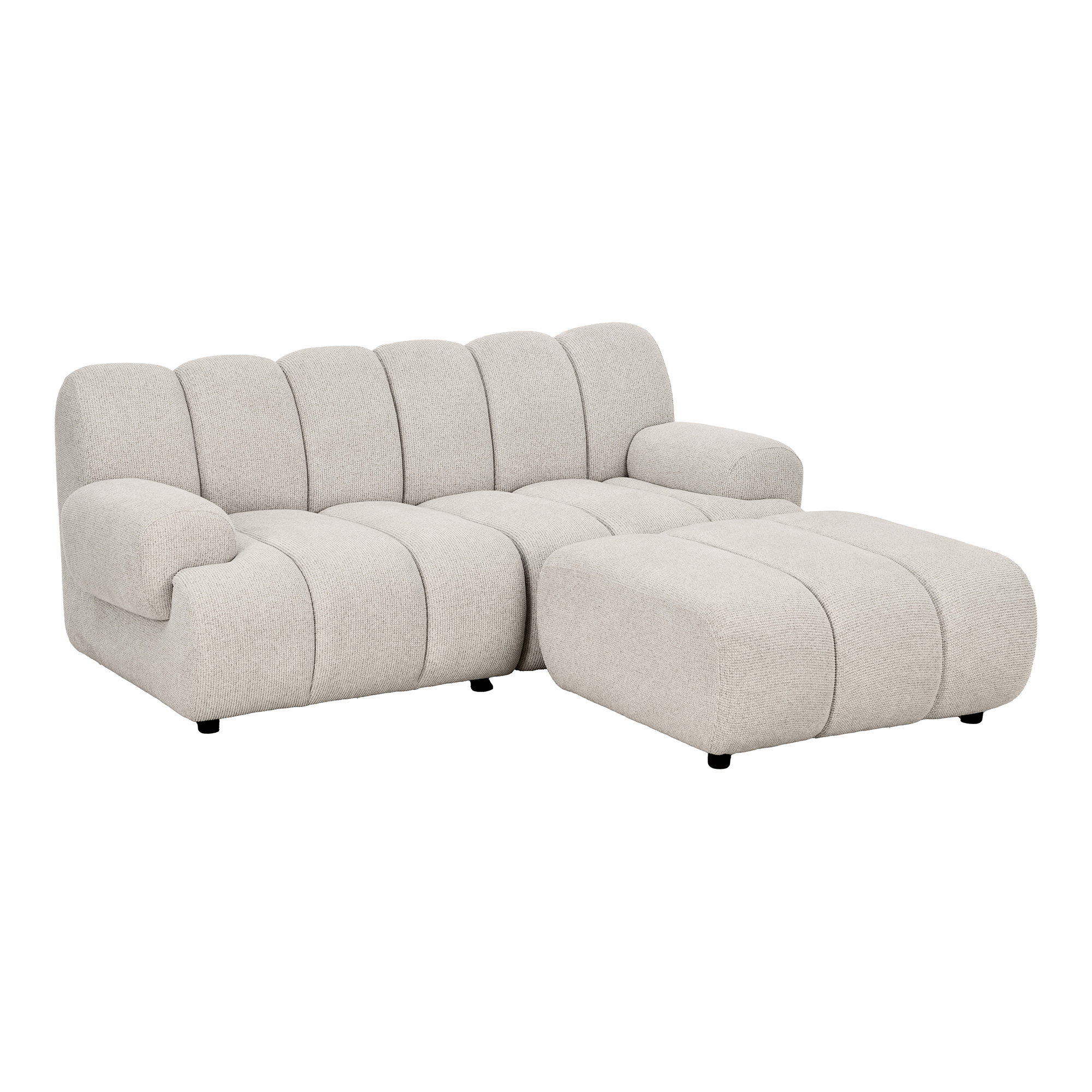 Taza 2.5 seater modular sofa w/pouf
