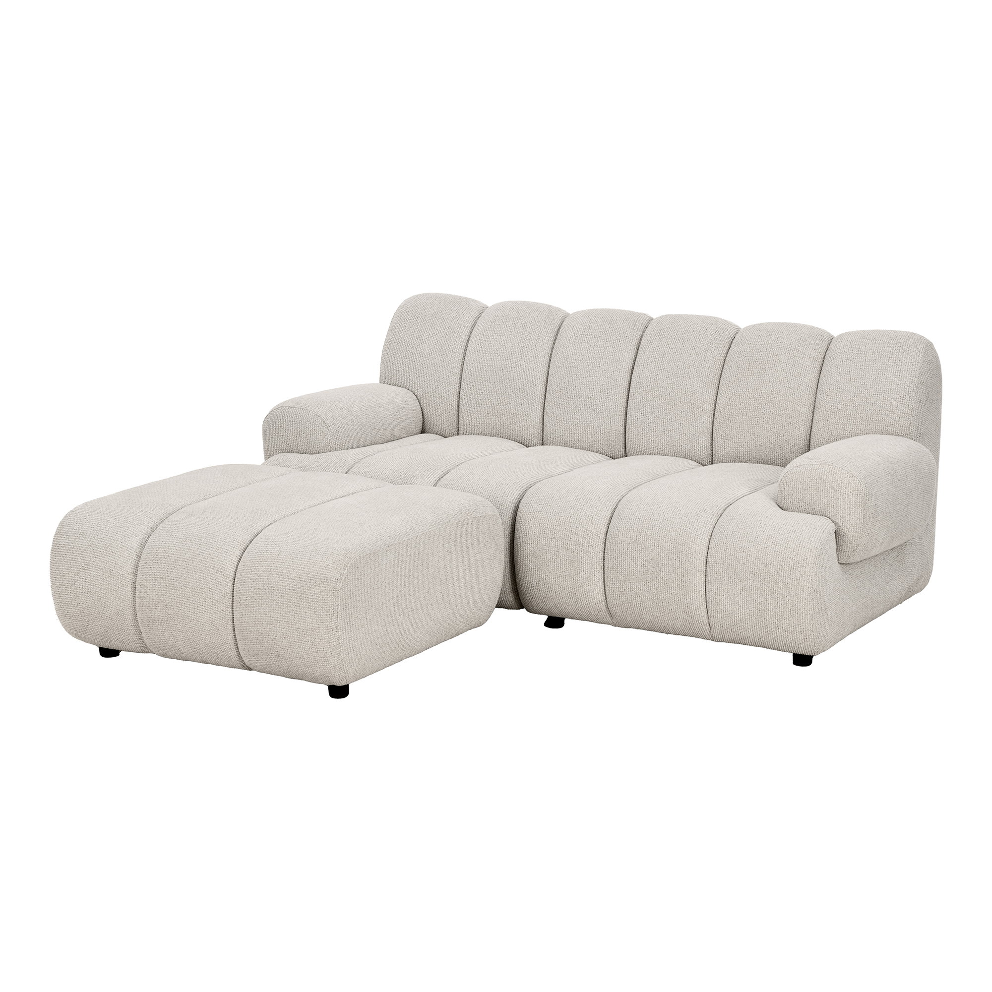 Taza 2.5 seater modular sofa w/pouf
