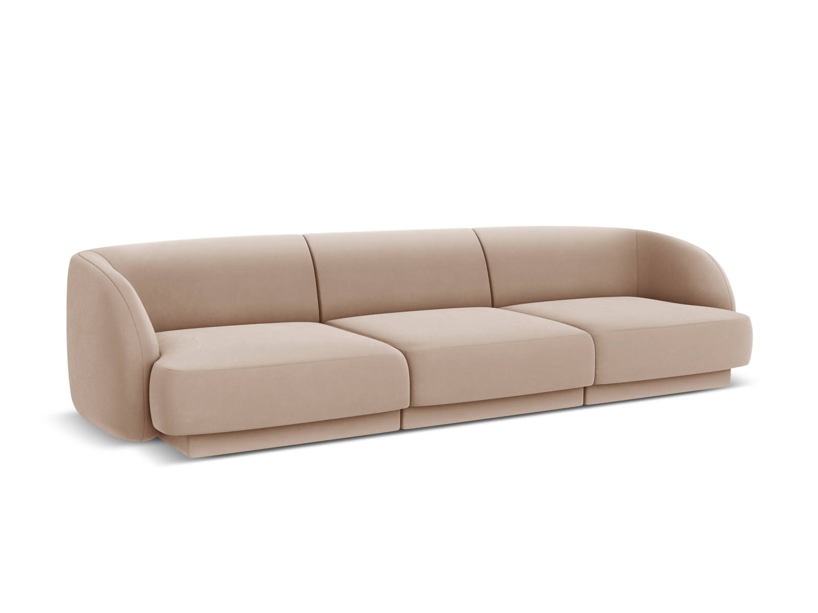 Velvet Sofa, "Miley", 3 Seats, 255x90x70