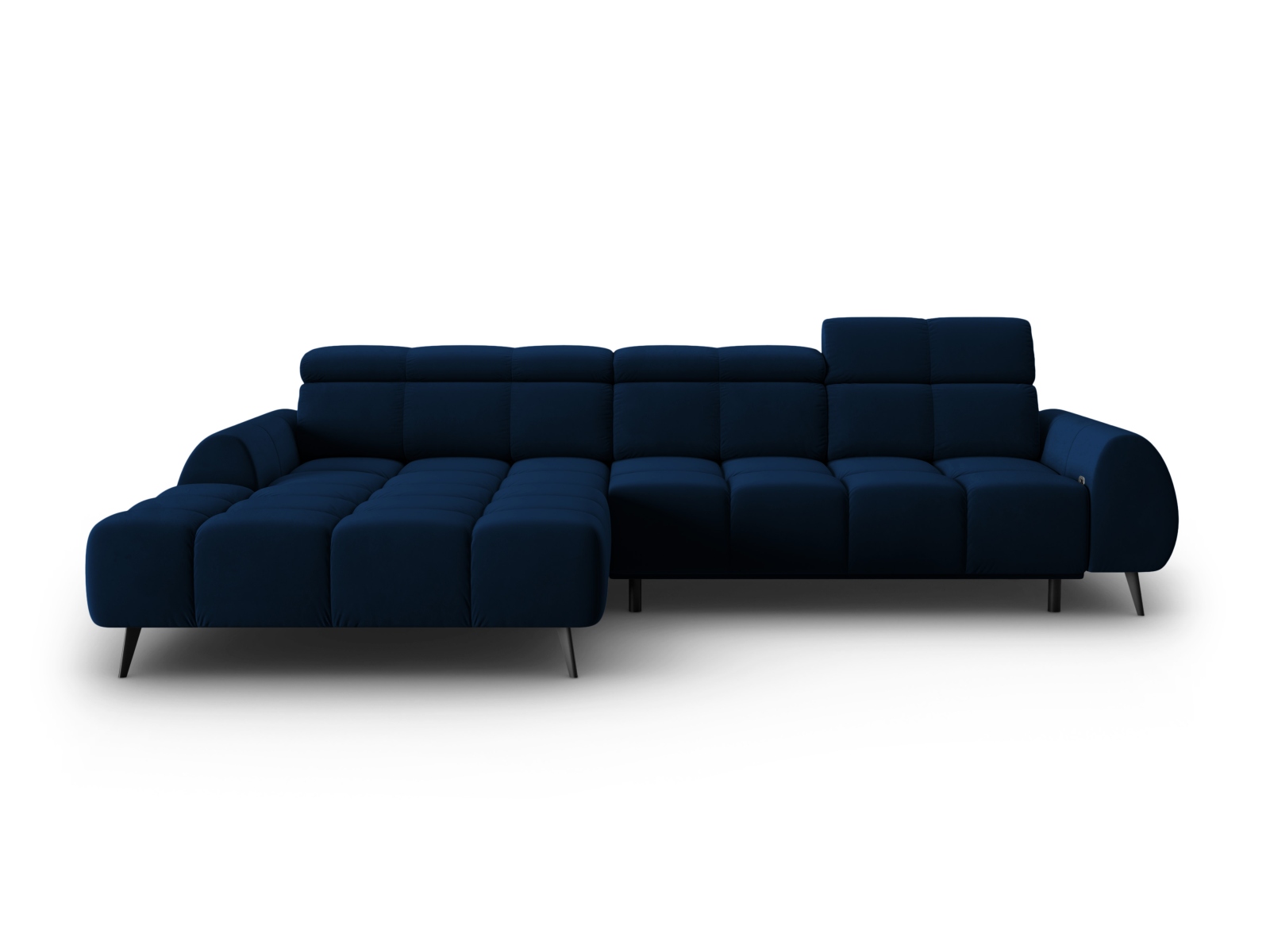 Velvet Electric Left Corner Sofa, "Alyse", 5 Seats, 295x188x82