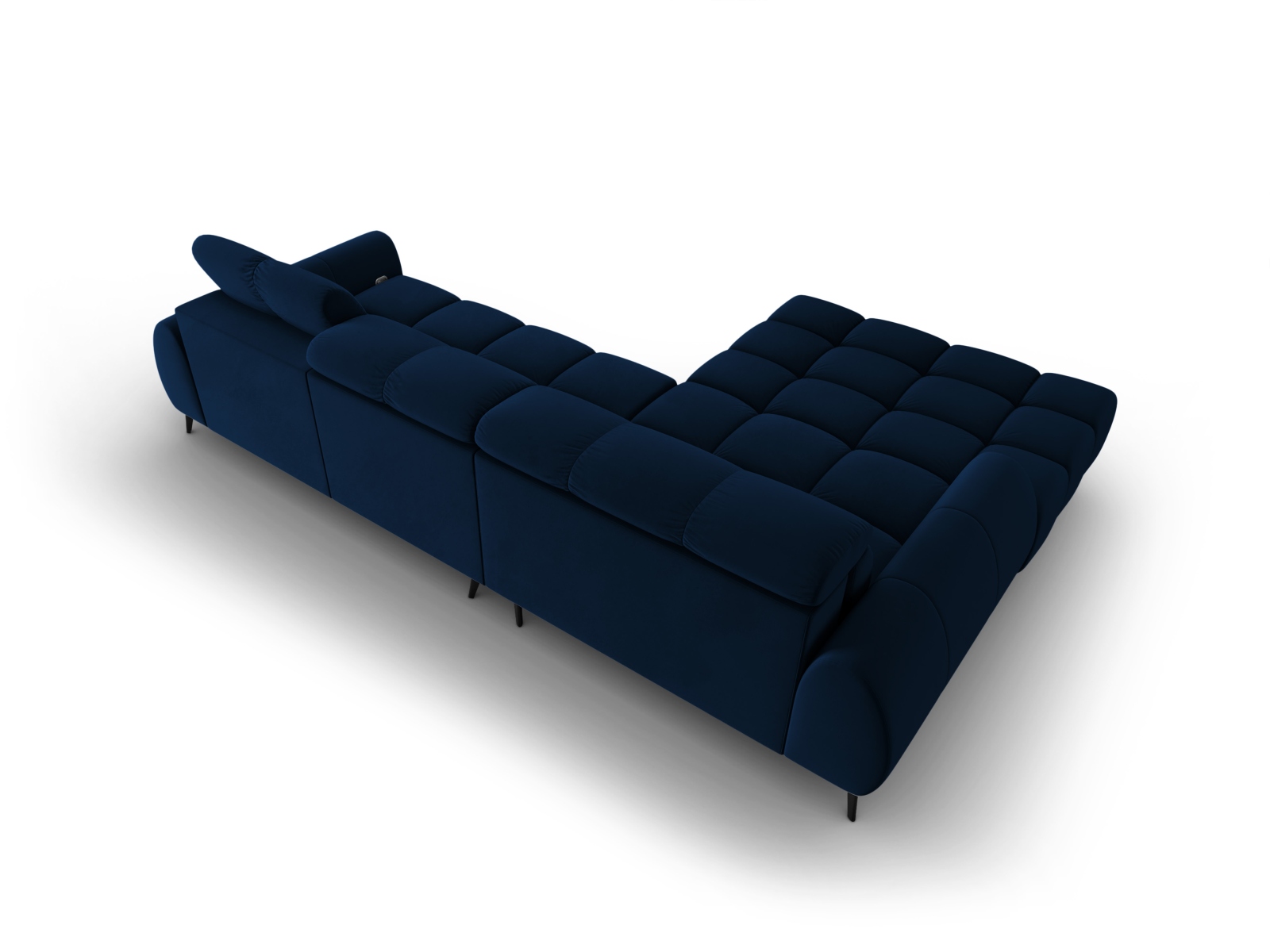 Velvet Electric Left Corner Sofa, "Alyse", 5 Seats, 295x188x82