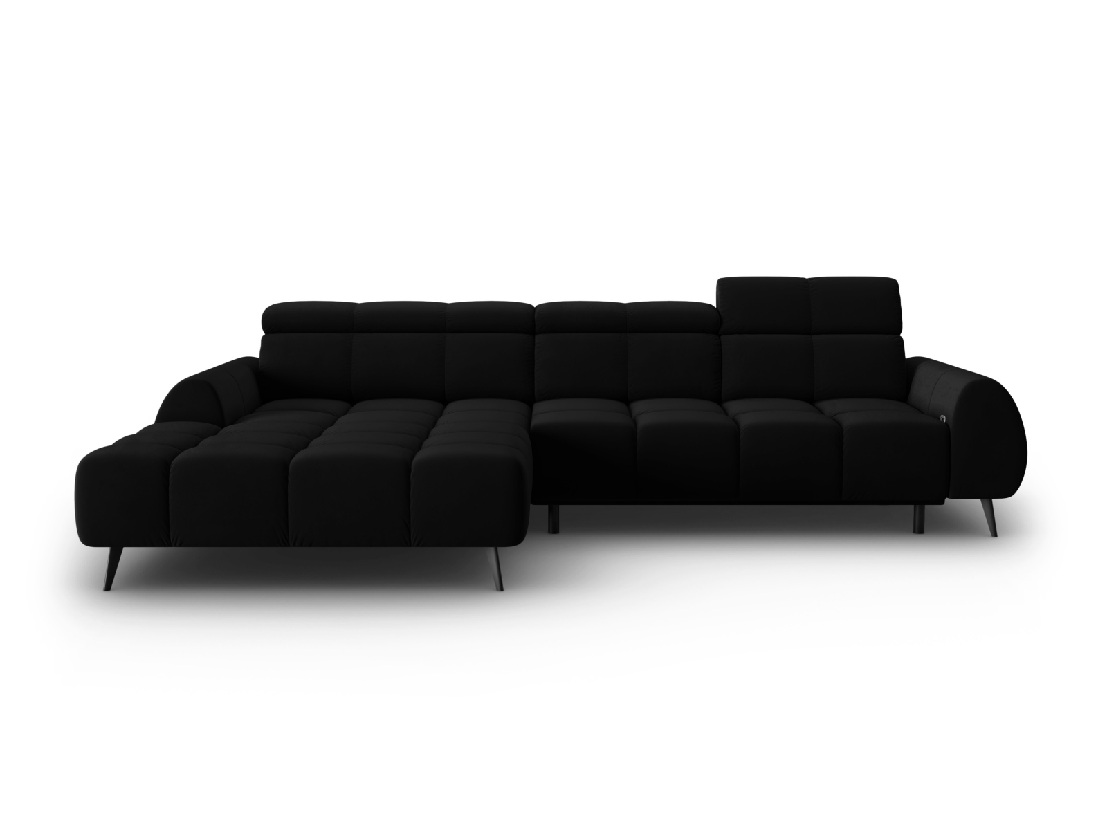 Velvet Electric Left Corner Sofa, "Alyse", 5 Seats, 295x188x82
