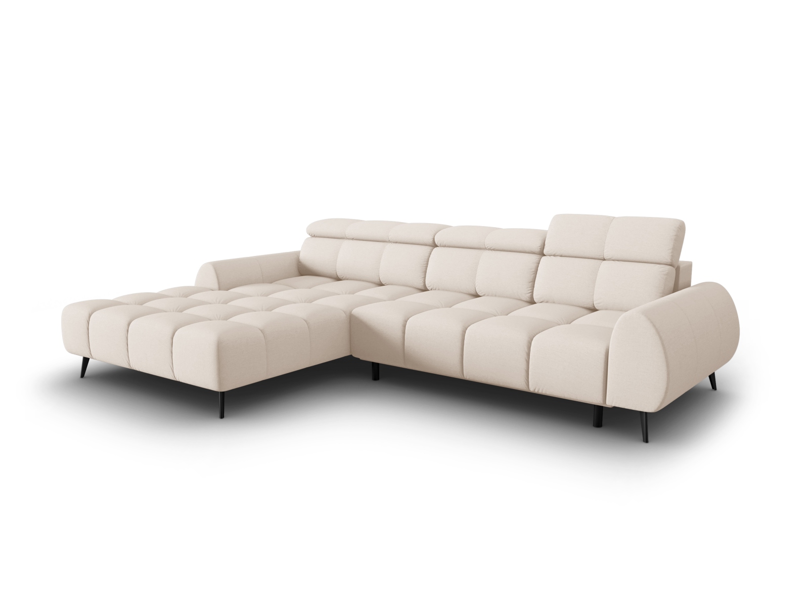 Electric Left Corner Sofa, "Alyse", 5 Seats, 295x188x82