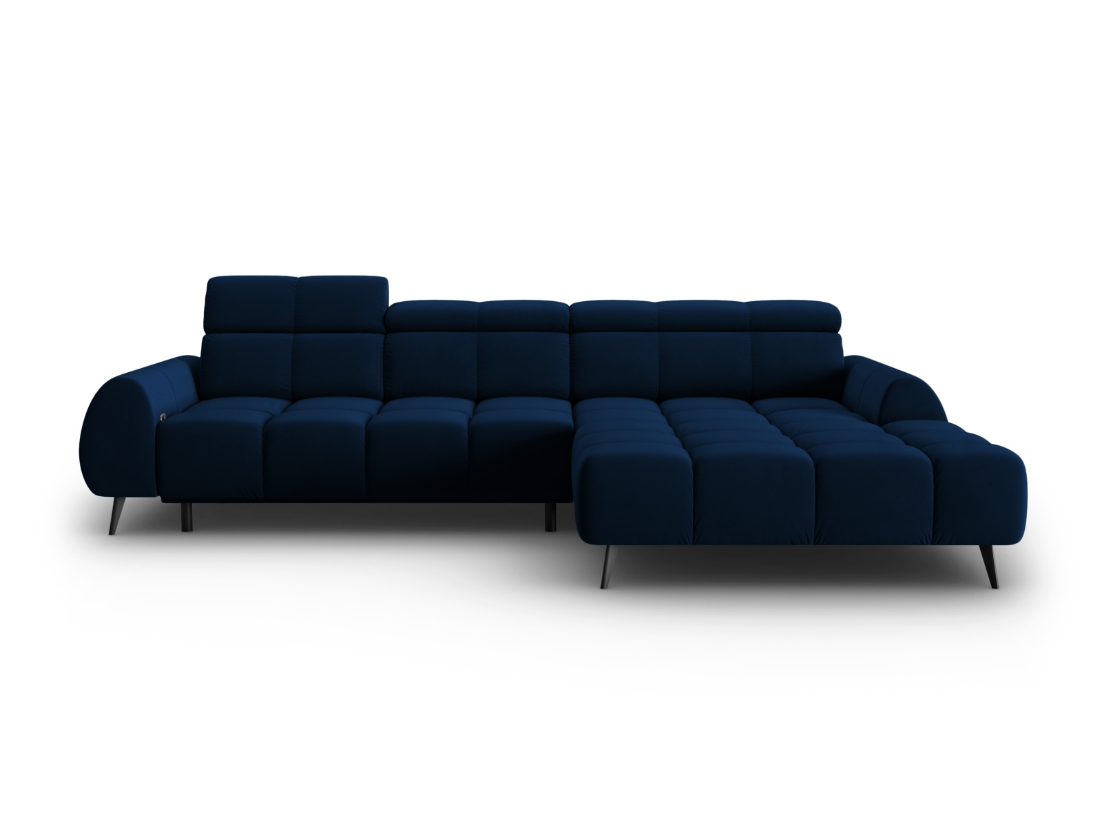 Velvet Electric Right Corner Sofa, "Alyse", 5 Seats, 295x188x82