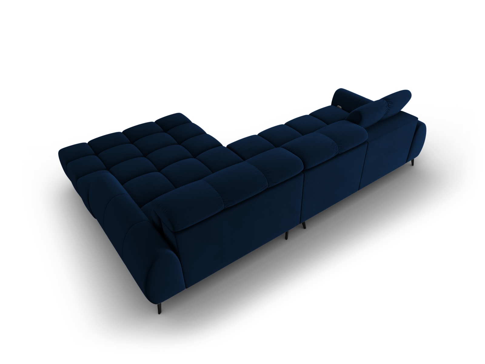 Velvet Electric Right Corner Sofa, "Alyse", 5 Seats, 295x188x82