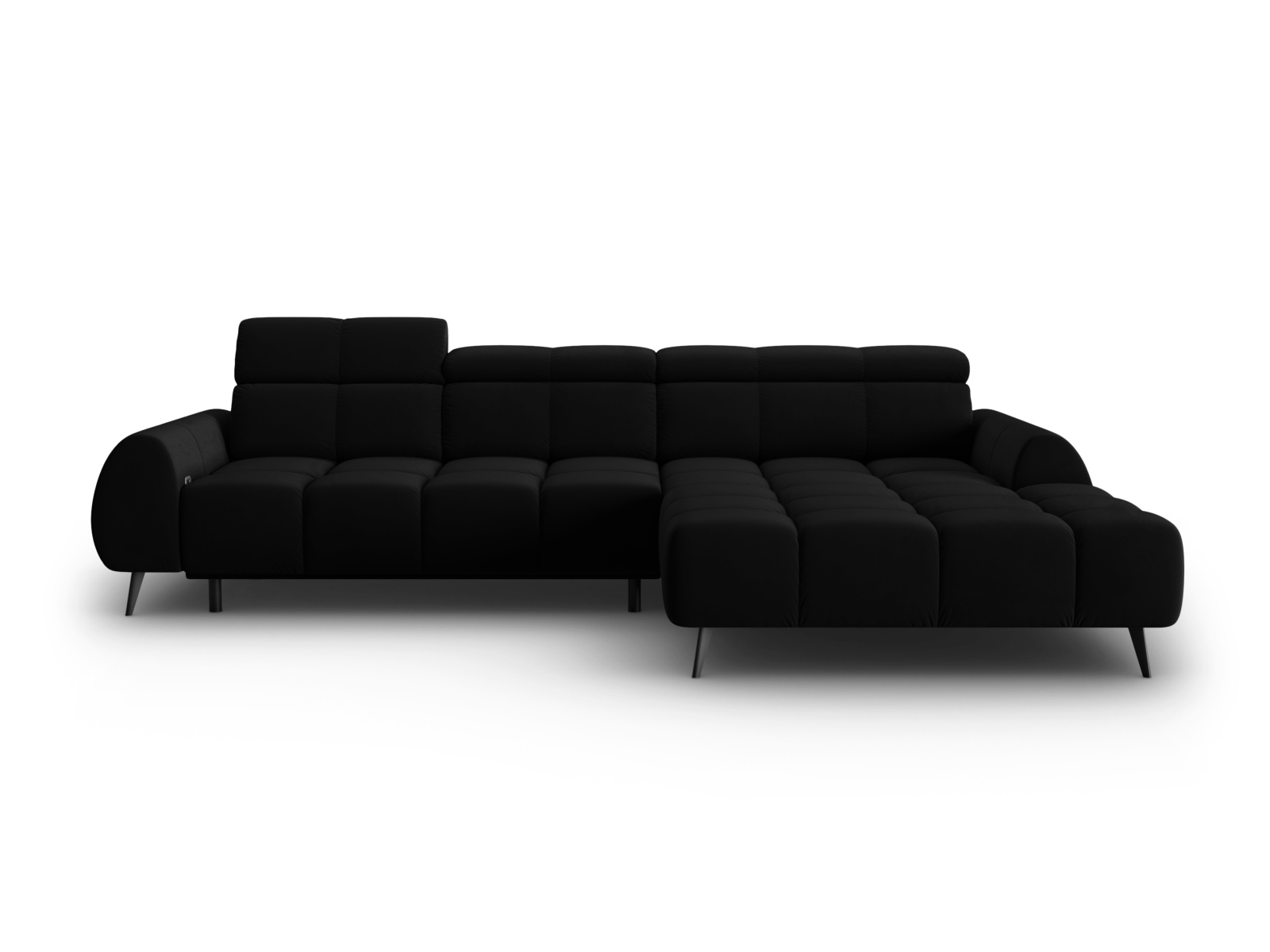 Velvet Electric Right Corner Sofa, "Alyse", 5 Seats, 295x188x82