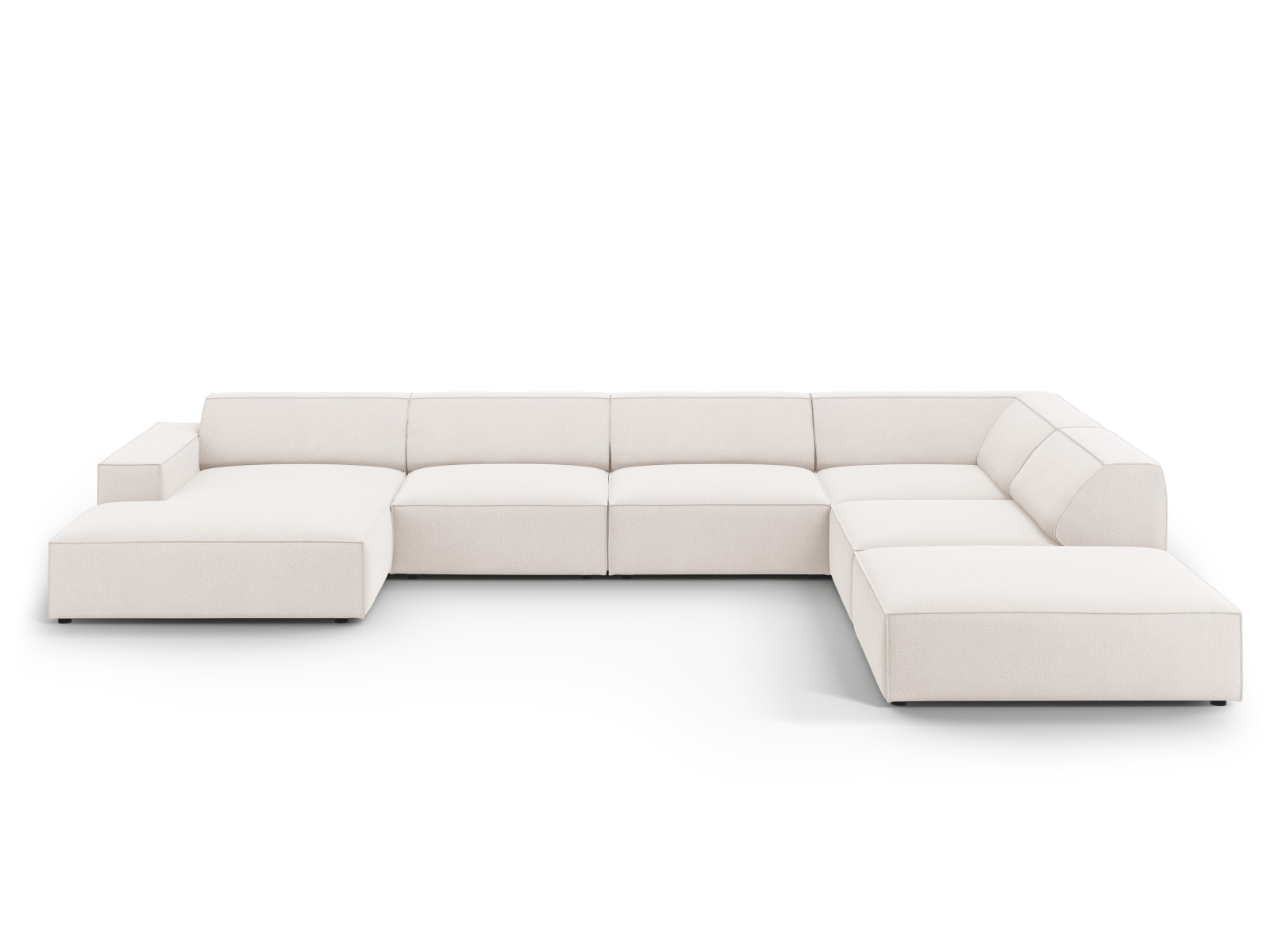 Modular Panoramic Right Corner Sofa, "Jodie", 7 Seats, 361x258x77