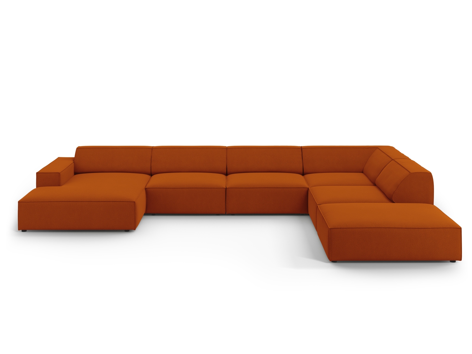 Modular Panoramic Right Corner Sofa, "Jodie", 7 Seats, 361x258x77